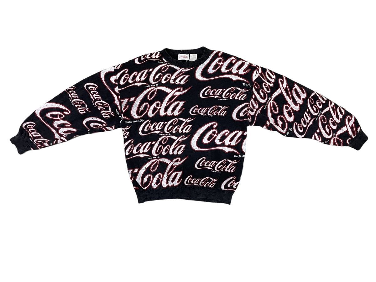 Coca Cola × Vintage Vintage Coca cola overprint big logo sweatshirt Size US L / EU 52-54 / 3 - 1 Thumbnail