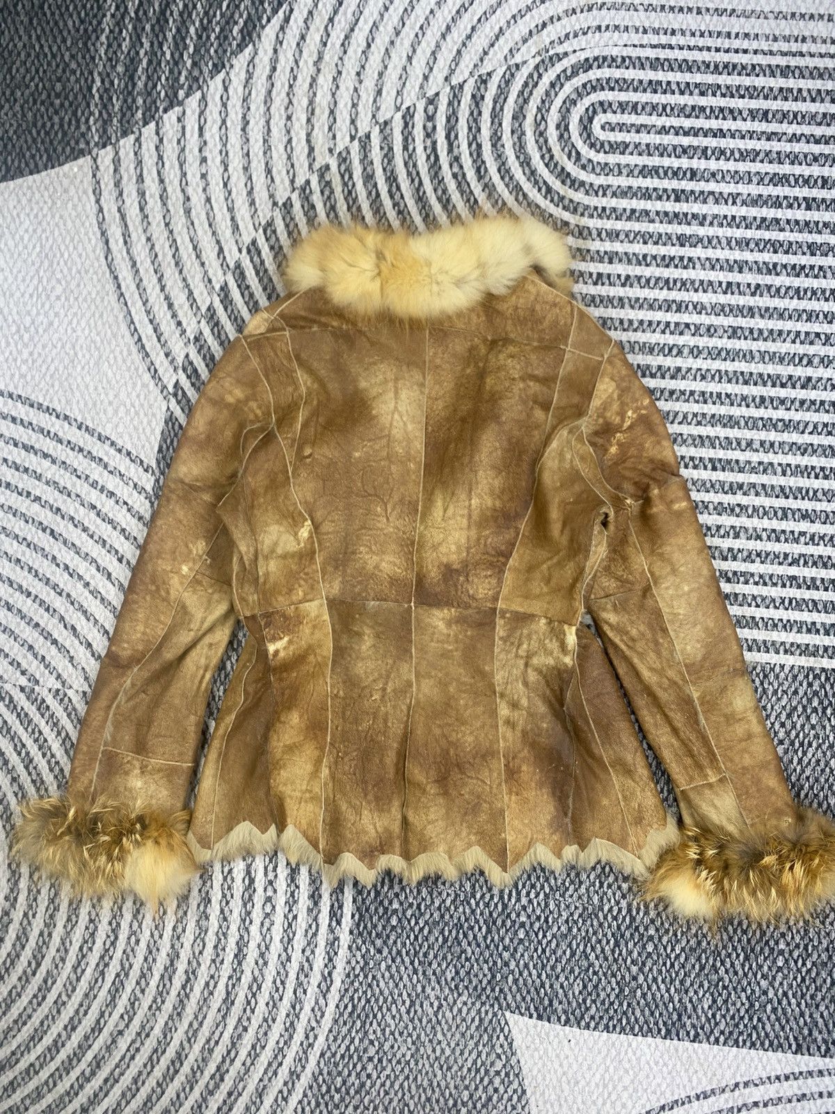 Japanese Brand Vtg Afghan Shearling Suede Fur Trim Penny Lane Coat Jacket Size M / US 6-8 / IT 42-44 - 2 Thumbnail