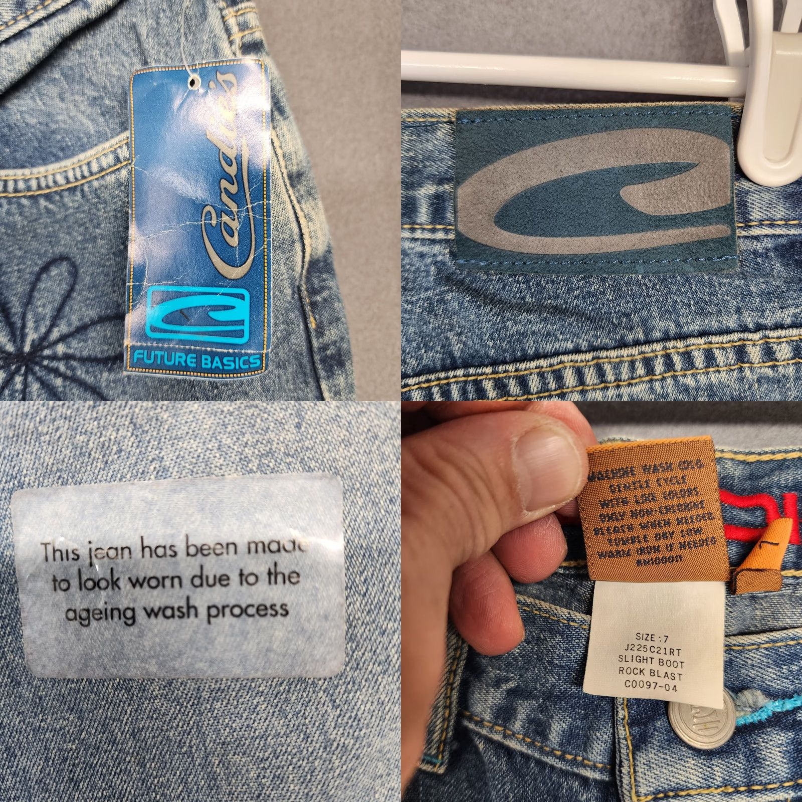 Vintage VINTAGE Candies Jeans Womens Juniors 7 Blue Embroidered Mid Rise Slight Boot Y2K Size 28" / US 6 / IT 42 - 9 Thumbnail