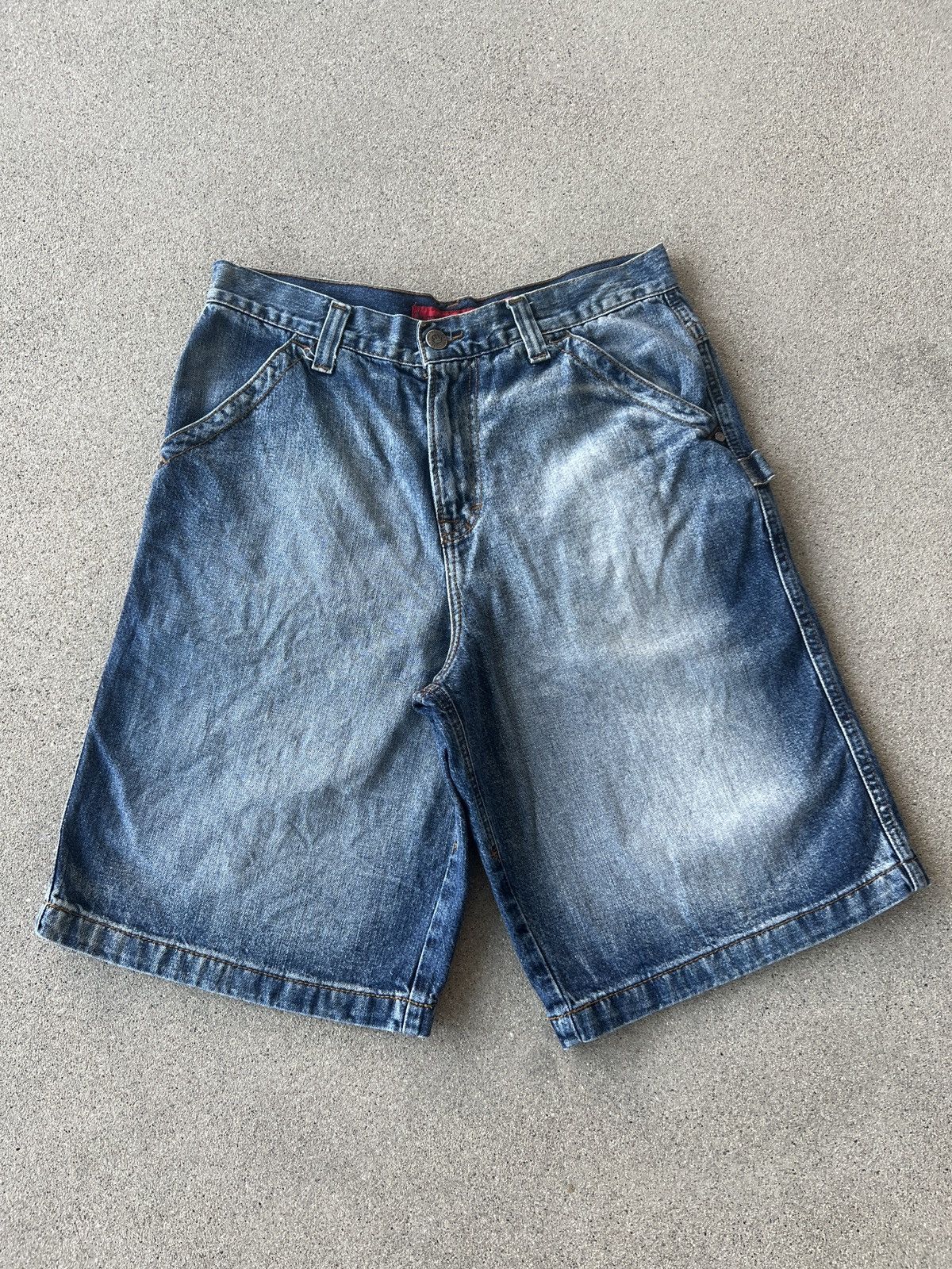 JNCO × Southpole × Vintage 2000s JNCO Medium Indigo Baggy Carpenter Fit Shorts Size 34 Size US 34 / EU 50 - 1 Thumbnail