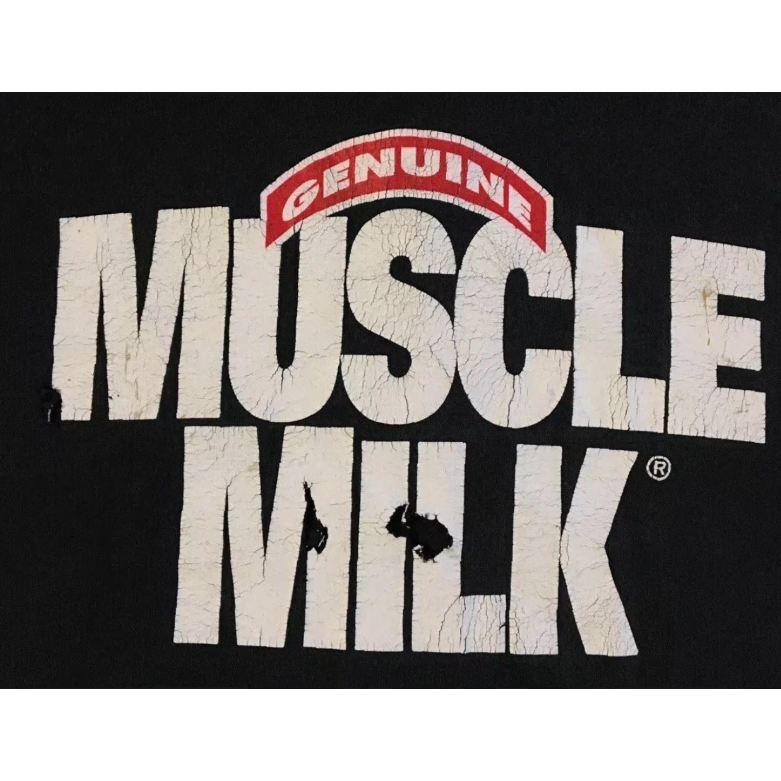 Thrasher VINTAGE Thrashed Muscle Milk Faded Distress Promo Shirt L Black Mens T-Shirt Short Sleeve Gym Grunge 80s 90s Humor Size US L / EU 52-54 / 3 - 3 Thumbnail