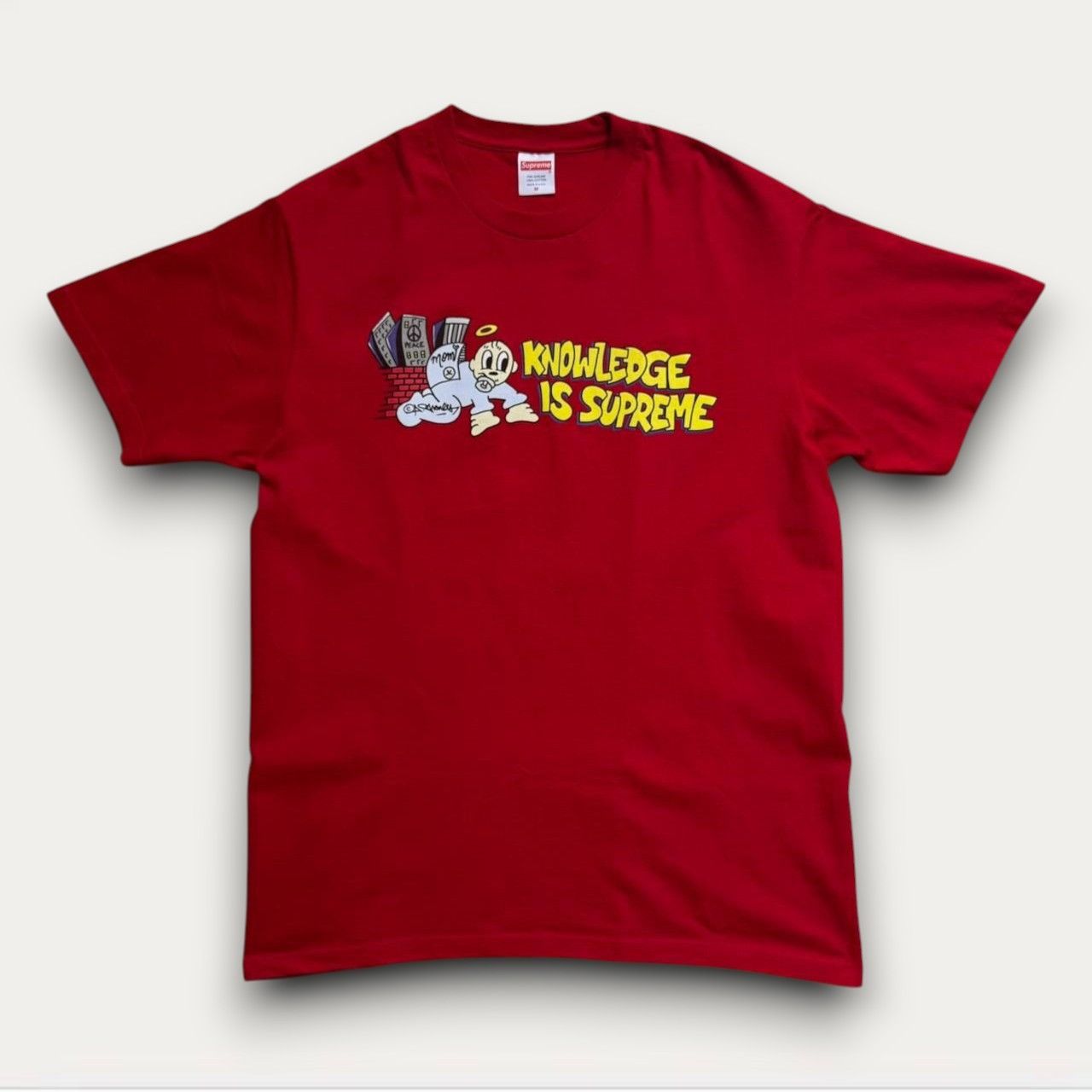 Supreme Supreme SS22 Knowledge Red T-Shirt Size US M / EU 48-50 / 2 - 1 Thumbnail
