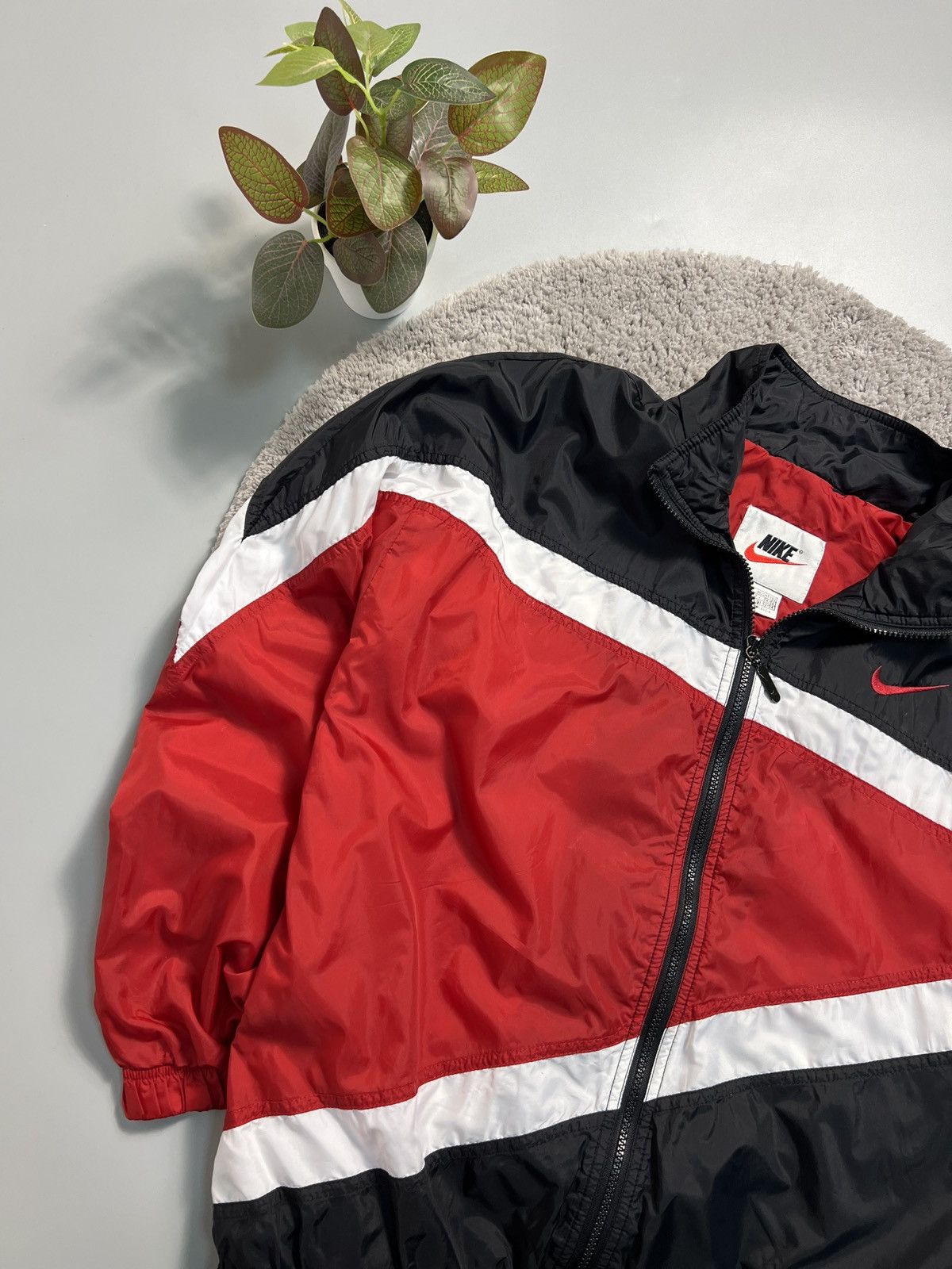 Nike × Vintage 90’s NIKE RARE BIG BACK SWOOSH LOGO Y2K TRACK JACKET Size US L / EU 52-54 / 3 - 4 Thumbnail
