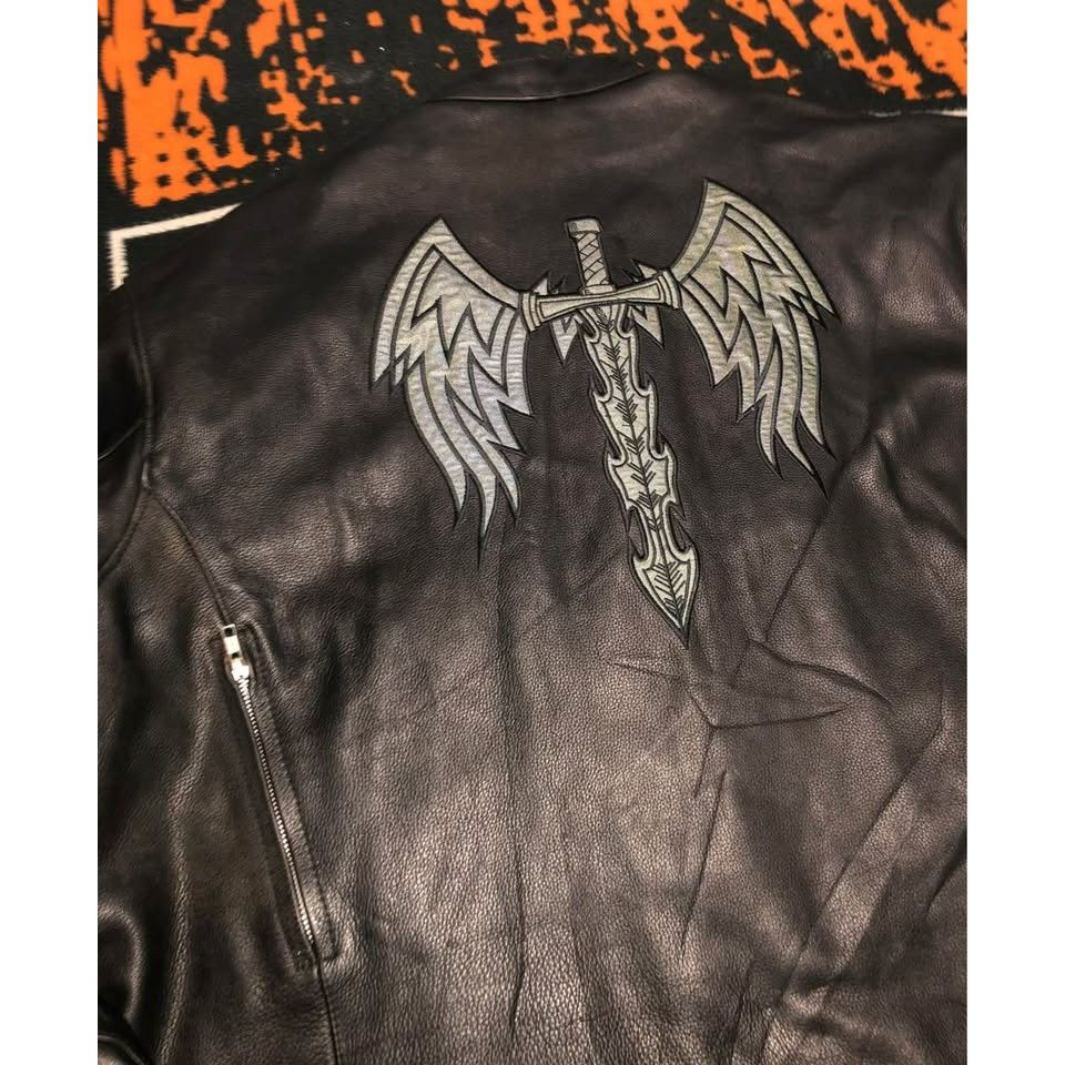 Genuine Leather NWOT Motorcycle Riding Jacket 2XL Men, Reflective Size US XXL / EU 58 / 5 - 4 Thumbnail