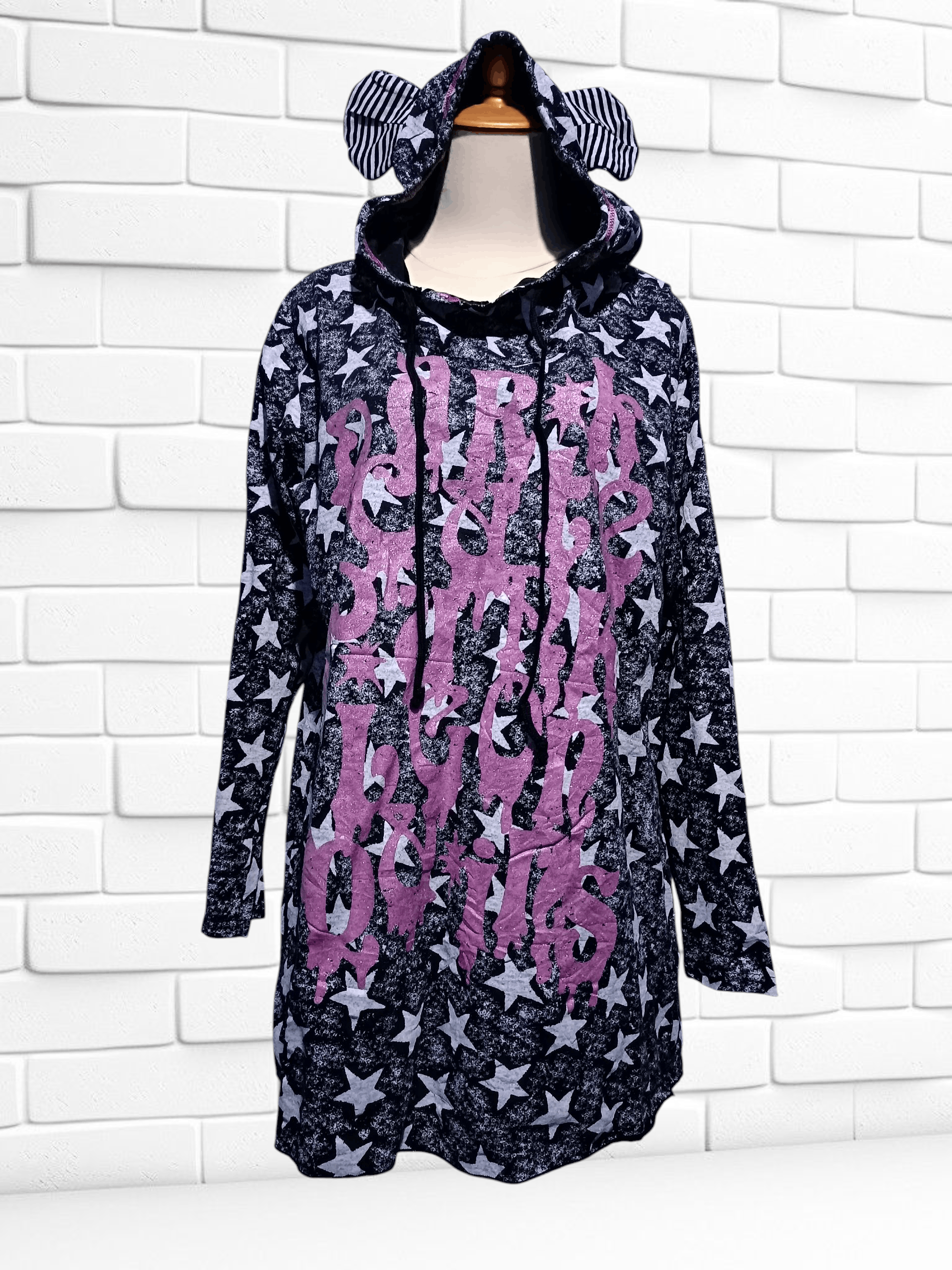 Japanese Brand Algonquins Mouse Ear Hoodie Gothic Harajuku Street Style Size M / US 6-8 / IT 42-44 - 1 Thumbnail