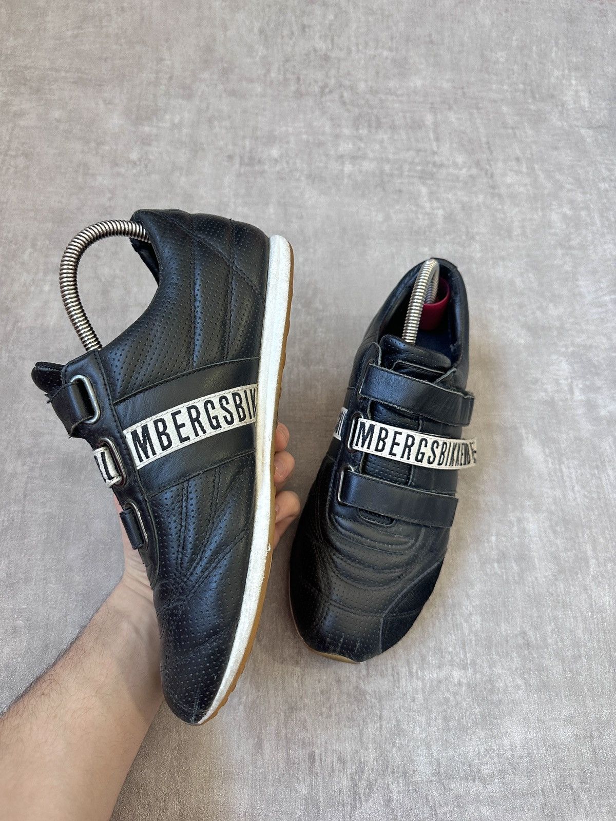 Dirk Bikkembergs Dirk Bikkembergs Archive Perforated Leather Velcro Sneakers Size US 9 / EU 42 - 3 Thumbnail