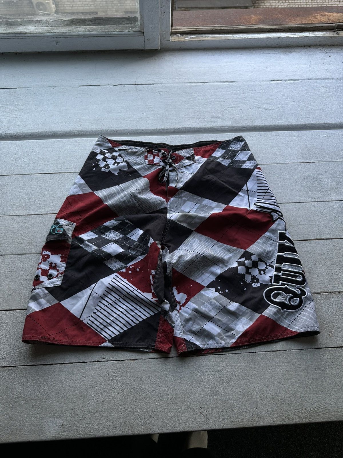 Quiksilver 🚨Vintage Quiksilver Shorts Big Logo Y2K Style 90s Surfing Size US 36 / EU 52 - 1 Thumbnail
