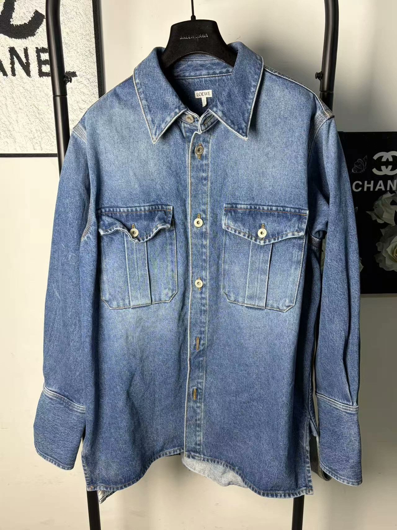 Loewe Loewe Retro Denim White Light Jacket l Men Size US L / EU 52-54 / 3 - 1 Thumbnail