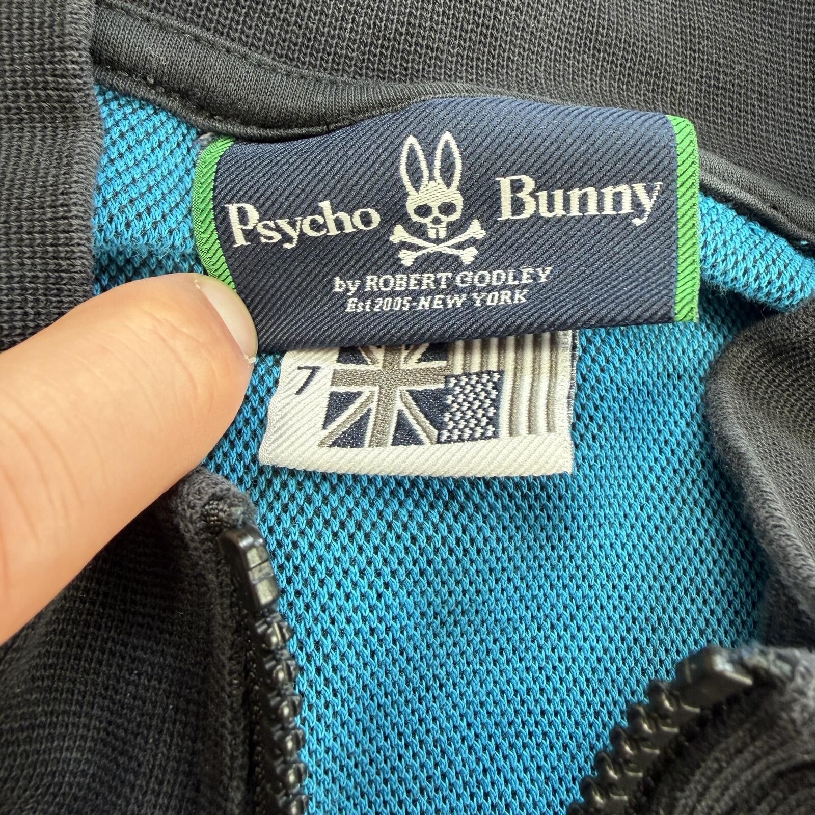 Psycho Bunny Psycho Bunny Full Zip Track Jacket Black Sweatshirt Men 7 XL Size US XL / EU 56 / 4 - 5 Thumbnail