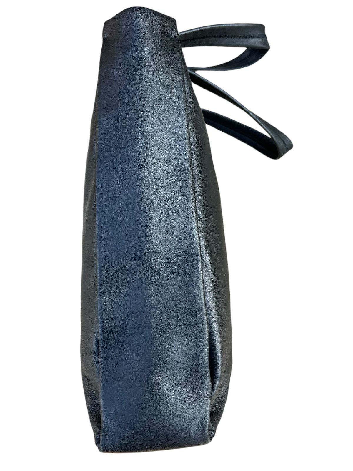 Leather × Moschino Vintage MOSCHINO Patina Black Leather Tote Bag Size ONE SIZE - 15 Thumbnail