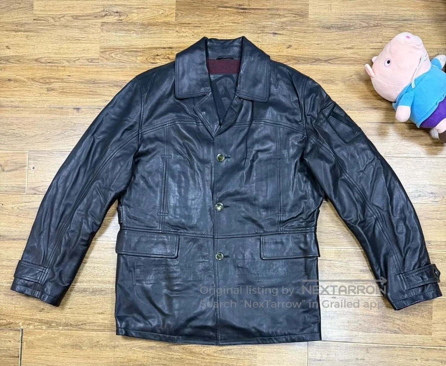 Ferre Italian Leather Business Casual Jacket. Size US L / EU 52-54 / 3 - 1 Thumbnail
