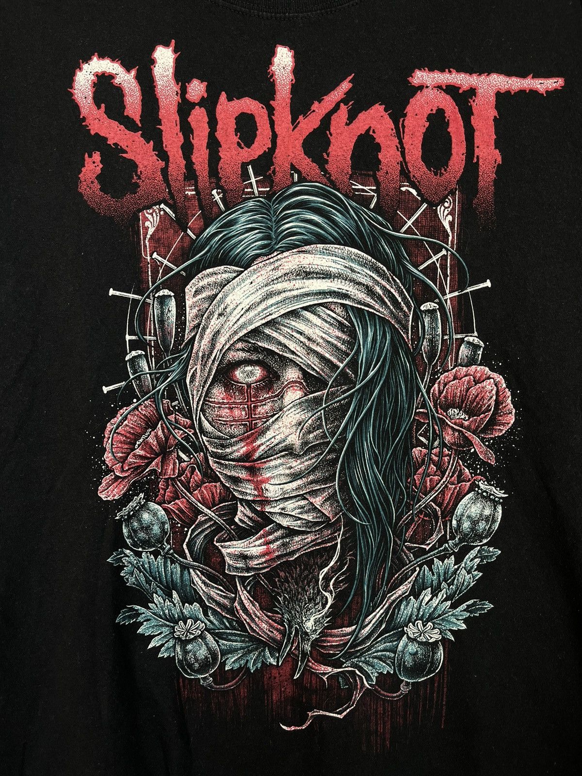 Band Tees × Slipknot × Vintage Vintage Slipknot Band Metal Black Tee T-shirt Size US L / EU 52-54 / 3 - 3 Thumbnail