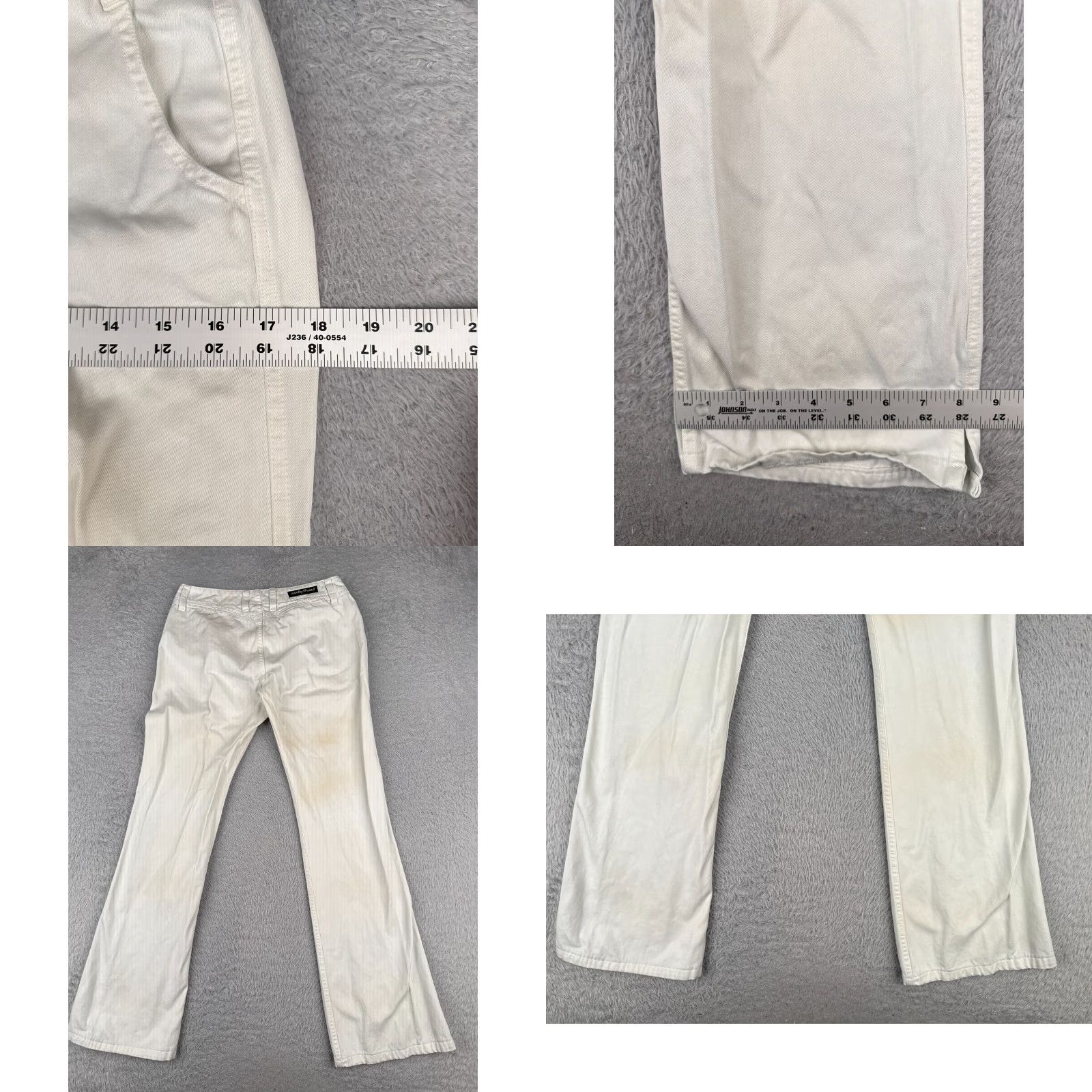 Lucky Brand VINTAGE Lucky Brand Jeans Women 0 White Juliet Chino 100% Cotton Bootcut READ ME Size 25" / US 0 / IT 36 - 9 Thumbnail