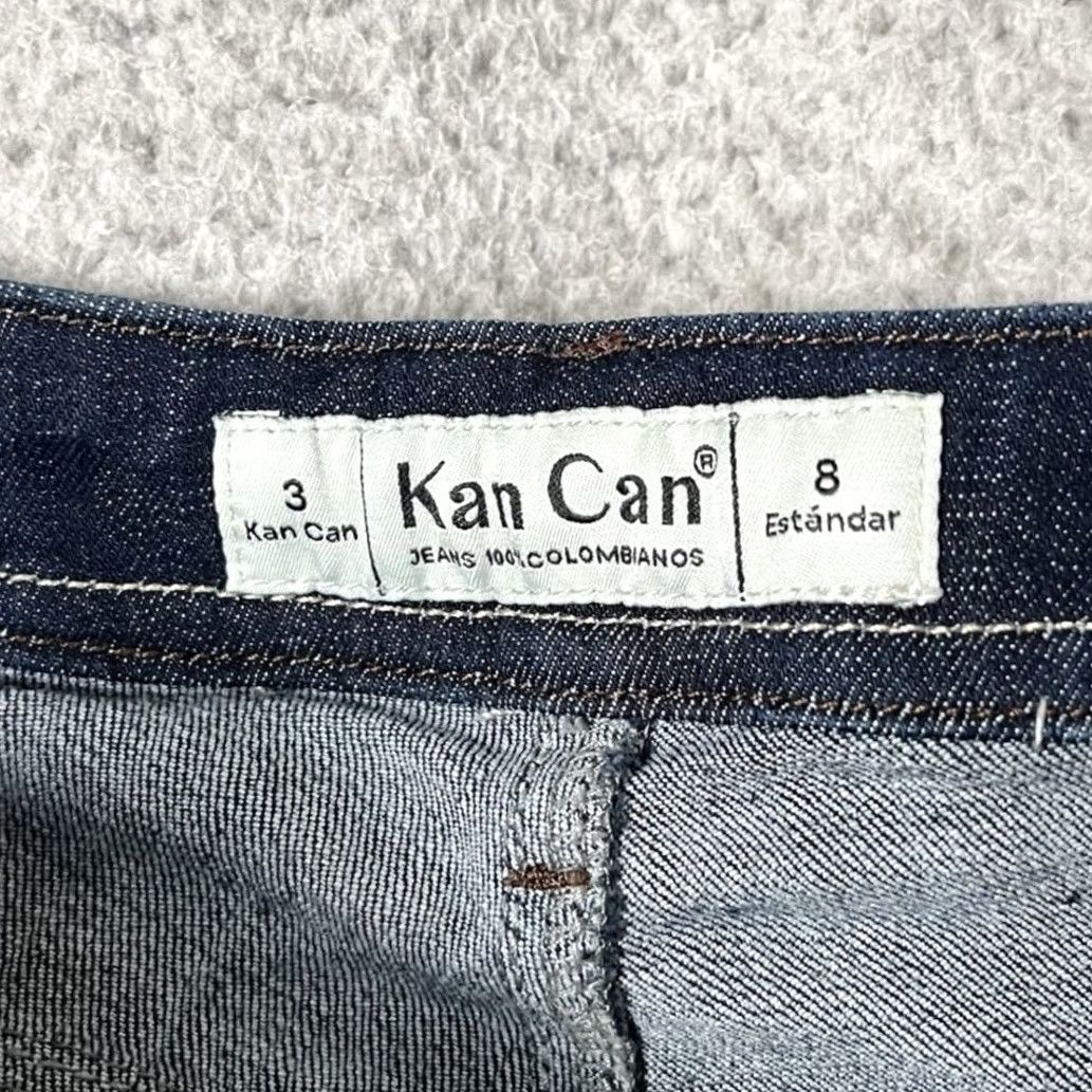 Vintage Kancan Jeans Womens Size 3 Dark Wash Flare Stretch Comfort Denim Jeans Women 5-Pocket 28in Inseam Size 26" / US 2 / IT 38 - 2 Thumbnail