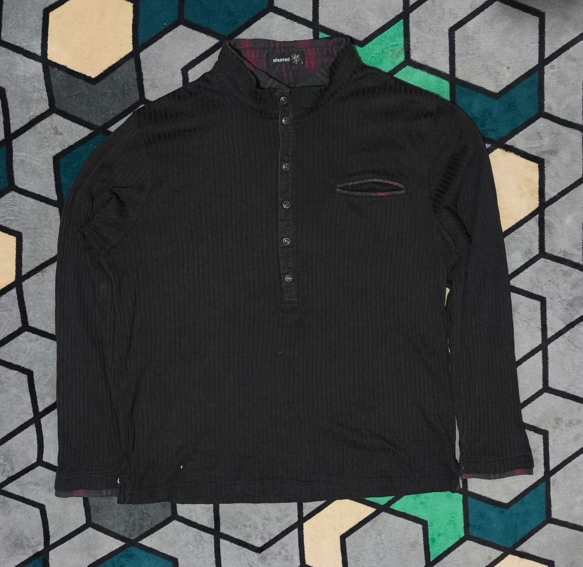 Japanese Brand Shumel Tartan Double layer Long sleve shirt Size US L / EU 52-54 / 3 - 1 Thumbnail