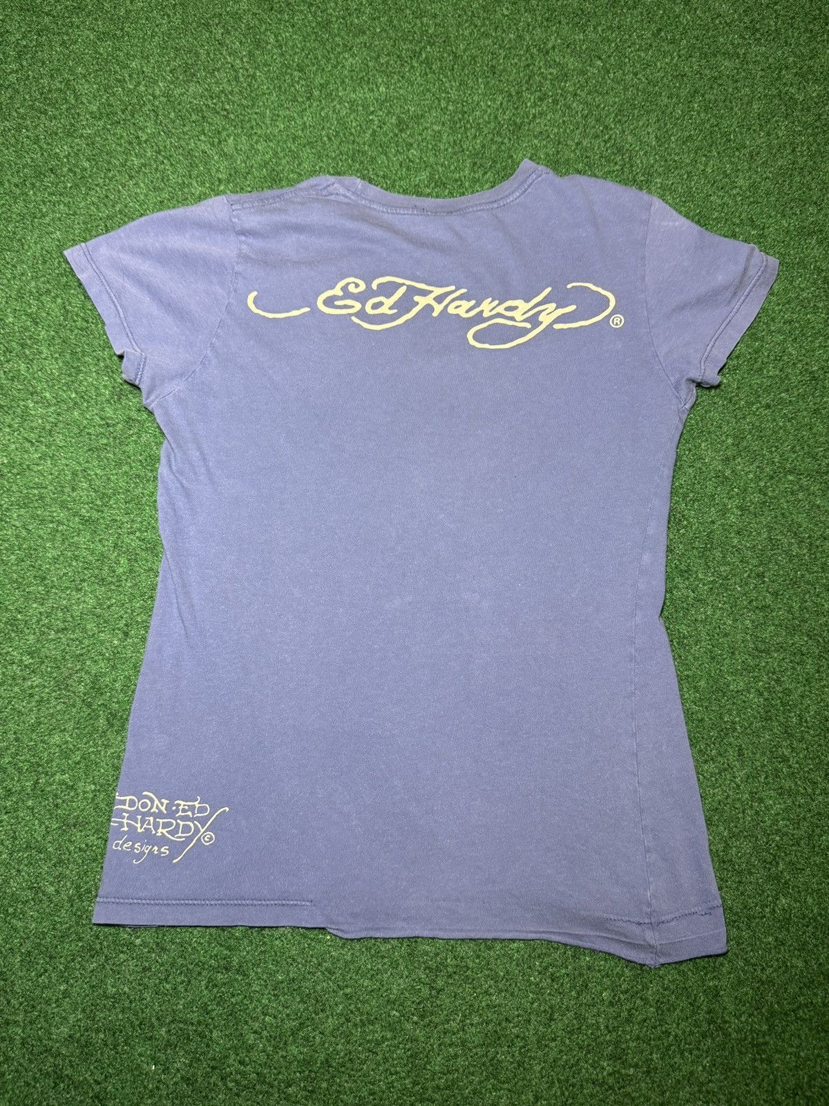 Ed Hardy Ed Hardy Small/Medium Grunge Hip Hop 16x23 Y2K T Shirt Size M / US 6-8 / IT 42-44 - 4 Thumbnail