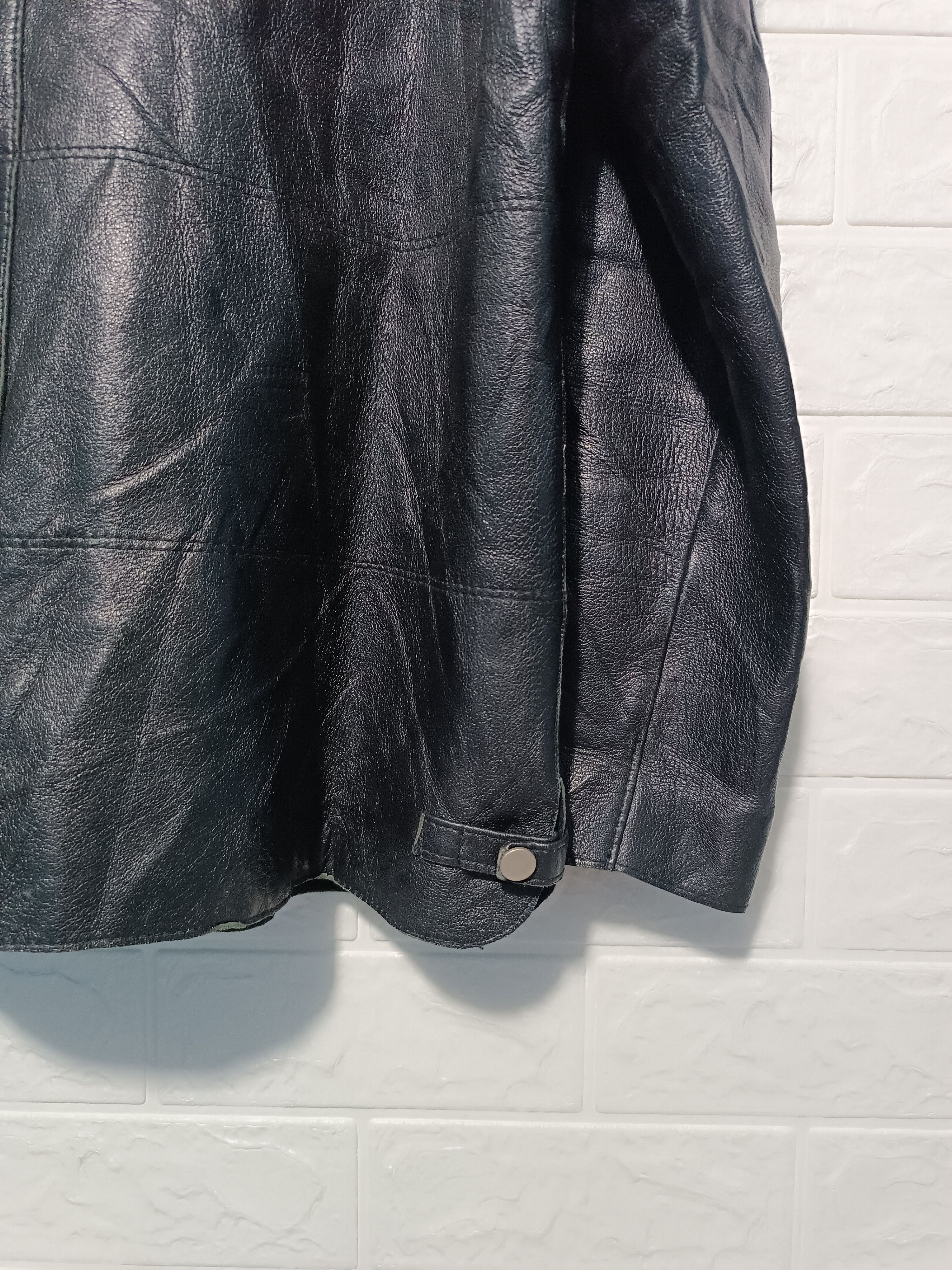 Japanese Brand Vintage Sheepskin Leather Jacket Black Hoodie Size US M / EU 48-50 / 2 - 6 Thumbnail