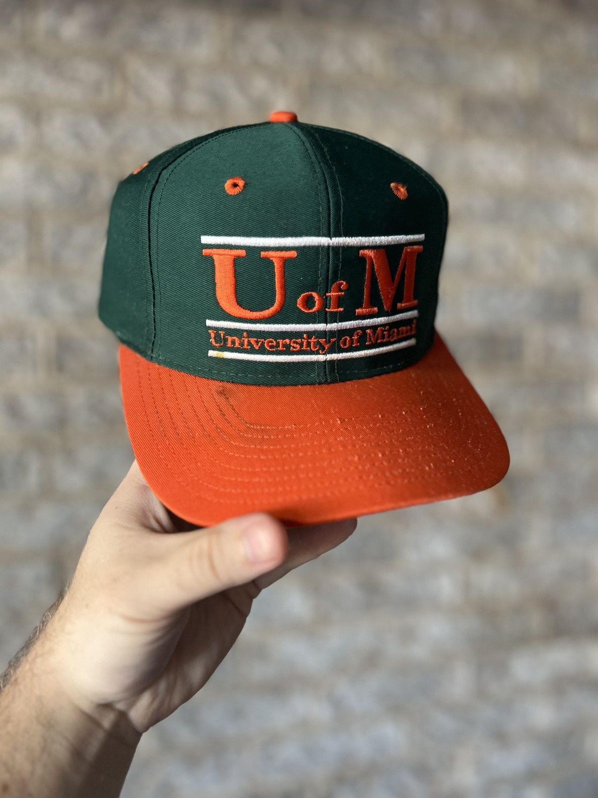 Sports Specialties Vintage 90’s Miami Hurricanes NCAA SnapBack Hat Size ONE SIZE - 1 Thumbnail