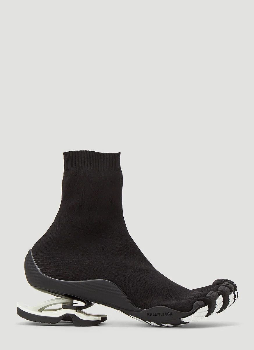 Balenciaga o1s1rm0424 High-Top Toe Sock Sneakers in Black/White Size US 11 / EU 44 - 1 Thumbnail