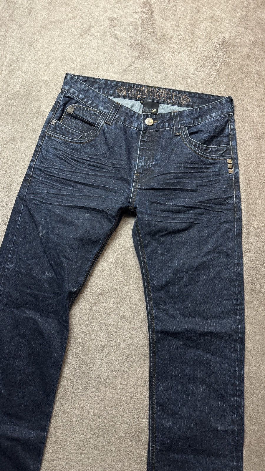 Vintage Straight Wash Jeans Y2K diesel armani lgb ifsixwasnine d&g Size US 32 / EU 48 - 2 Thumbnail