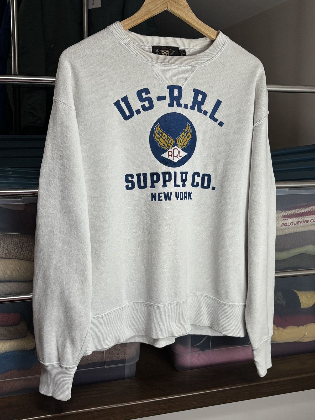RRL Ralph Lauren Vintage Double RL Polo Ralph Lauren Vintage Rare Sweatshirt Size US M / EU 48-50 / 2 - 2 Thumbnail