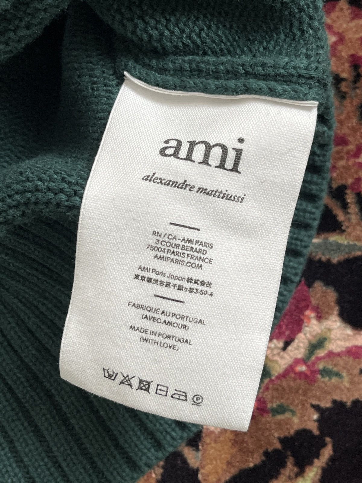 AMI AMI Paris SSENSE Exclusive Green Cotton Sweater Size L Size US L / EU 52-54 / 3 - 5 Thumbnail