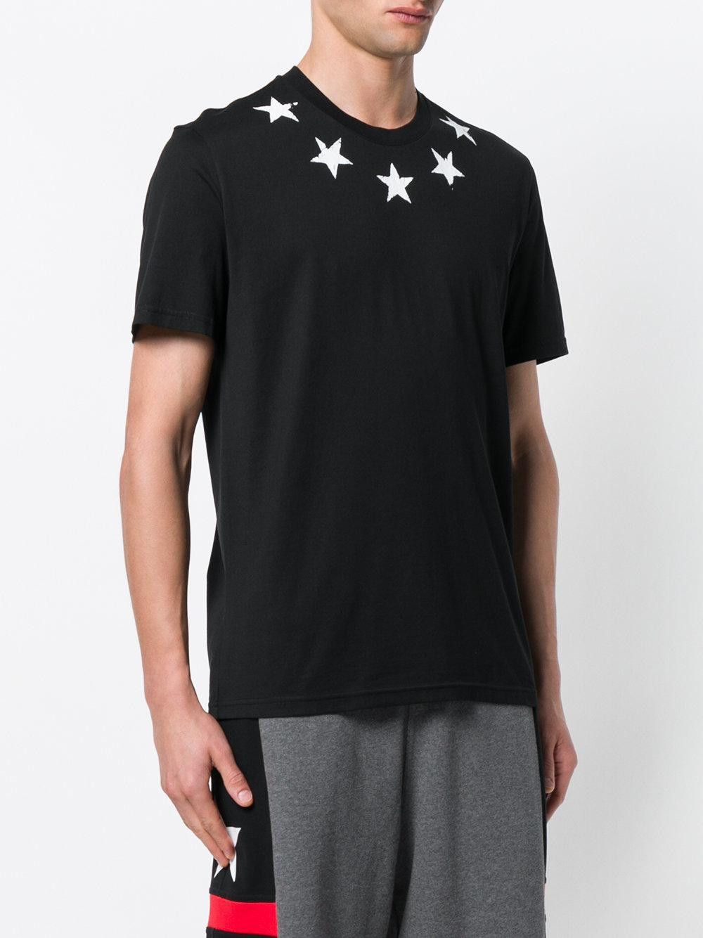 Givenchy Black and White Cracked Stars T-Shirt Size US S / EU 44-46 / 1 - 2 Thumbnail