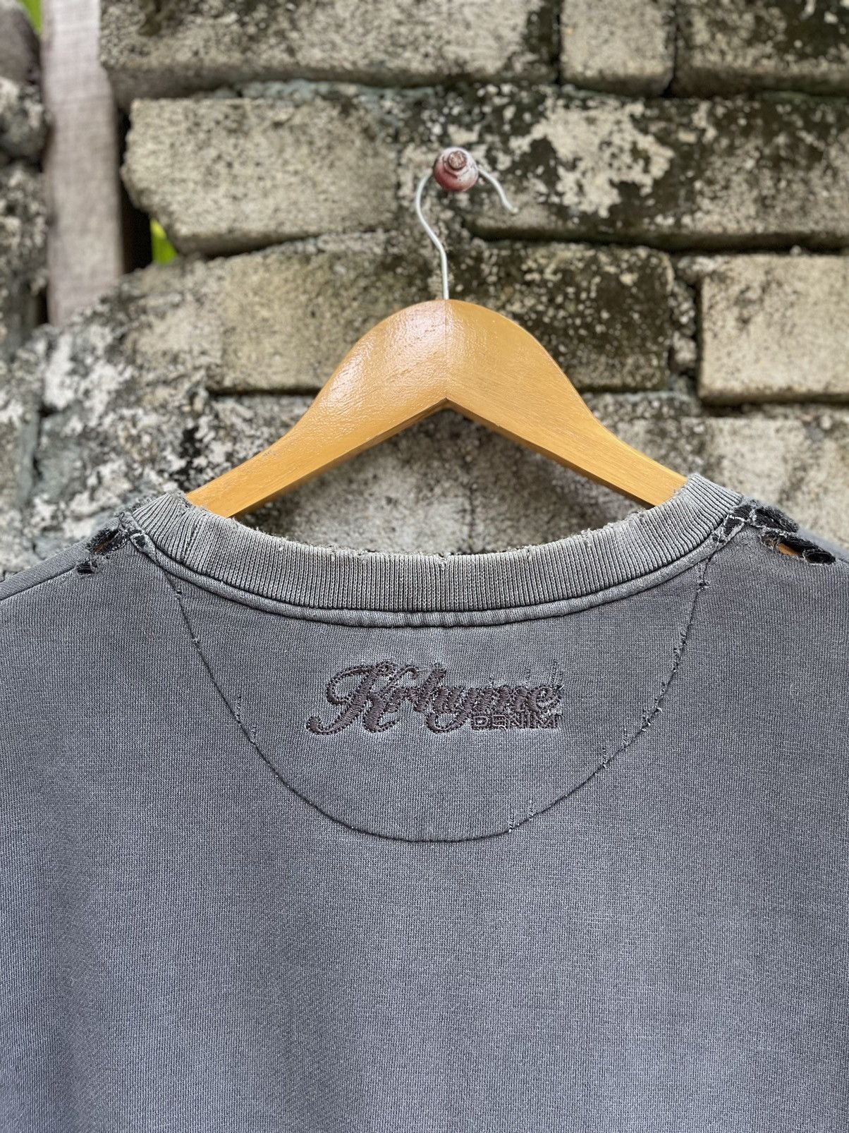 Vintage Vintage Krhyme Denim Distressed Faded Sweatshirt Size US XXL / EU 58 / 5 - 8 Thumbnail