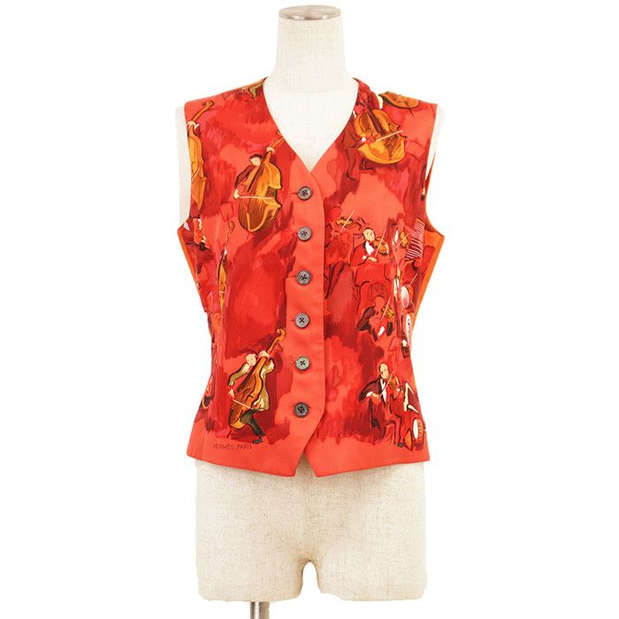 Hermes Hermes Hermes Silk Vest Textile Outerwear DUTY FREE for USA Size ONE SIZE - 1 Thumbnail