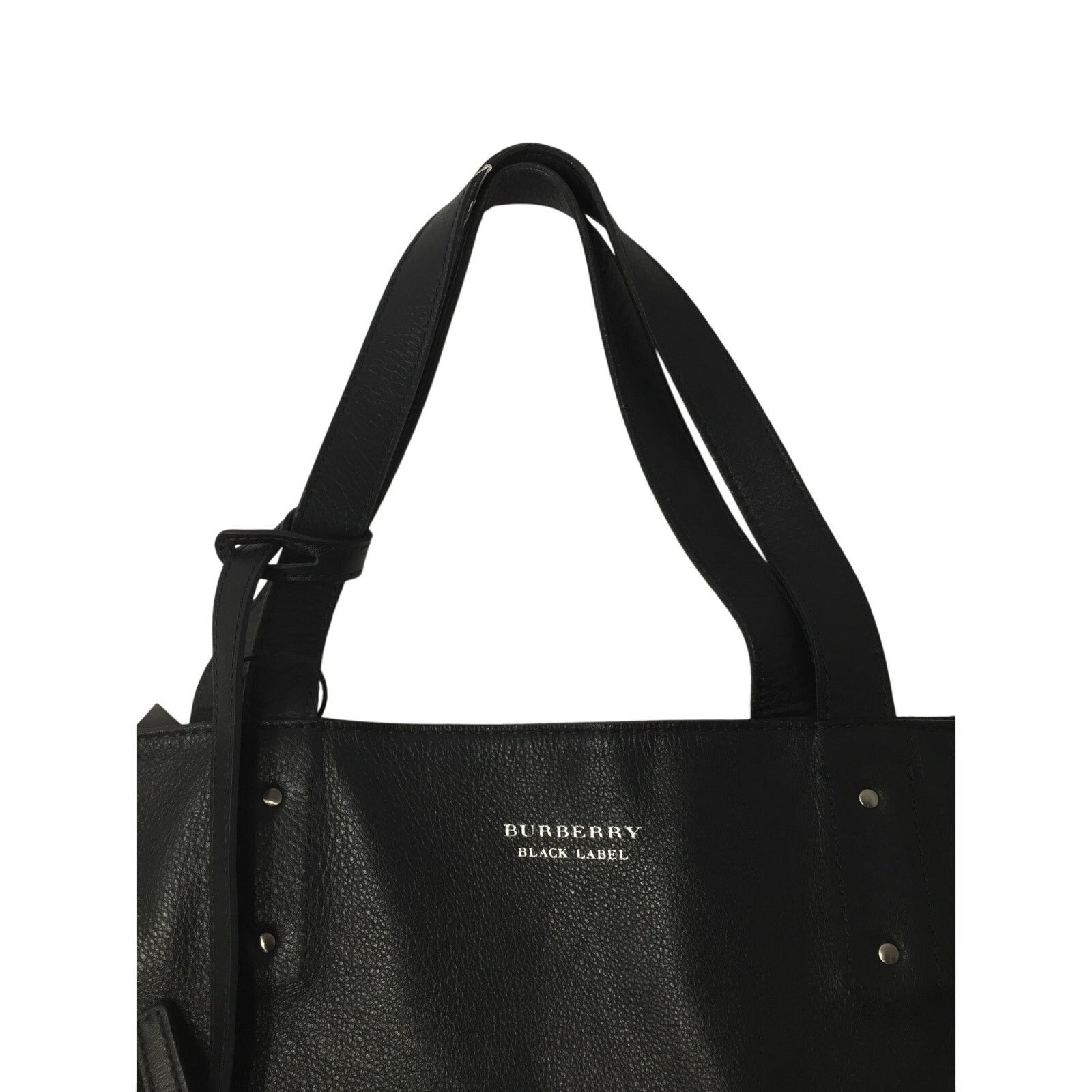 Burberry Burberry Black Label Reversible Black Leather Tote w Pouch Size ONE SIZE - 8 Thumbnail