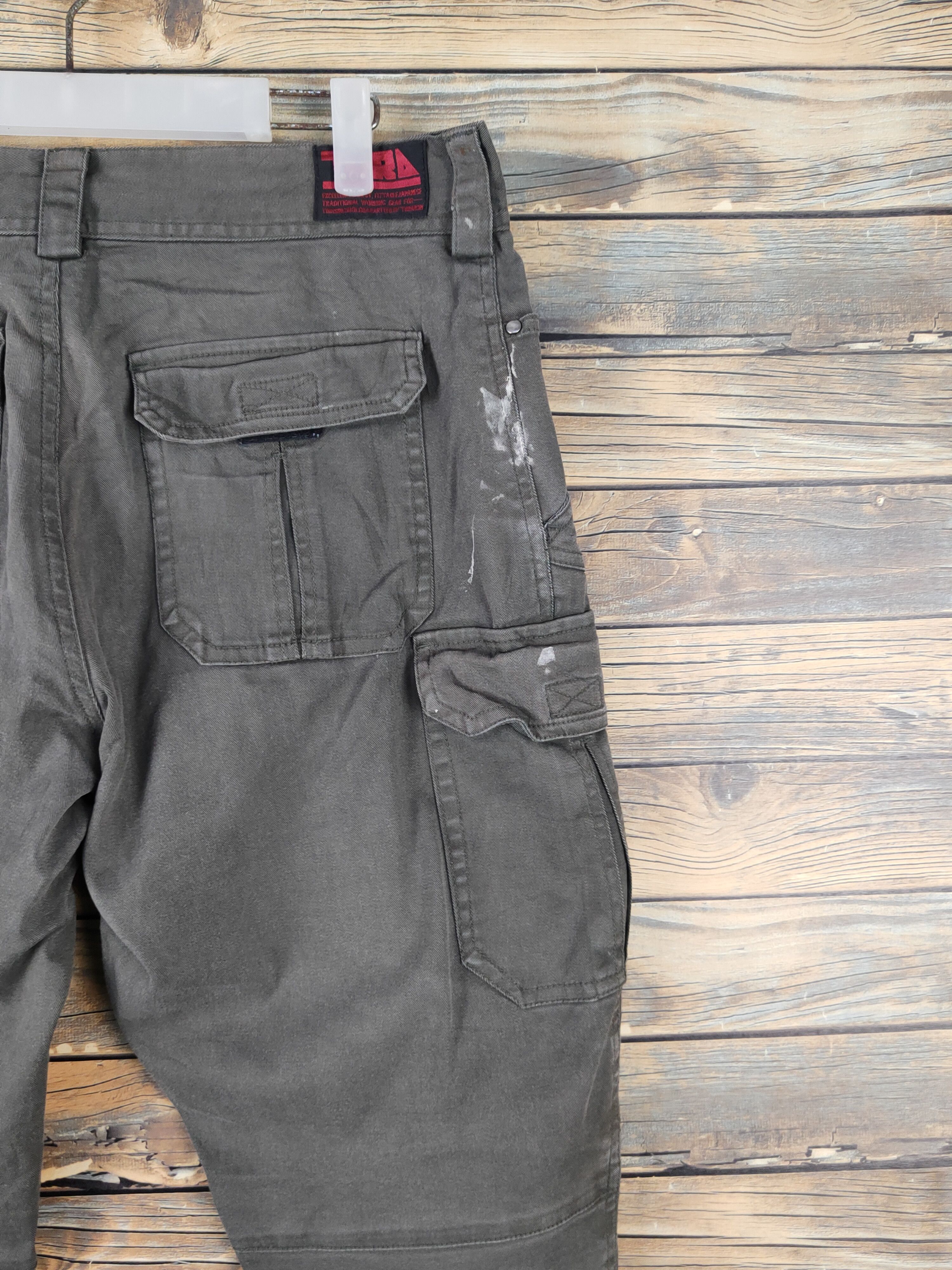 Japanese Brand Tora Olive Multipocket Tactical Joggers #W1421 Size US 33 - 12 Thumbnail