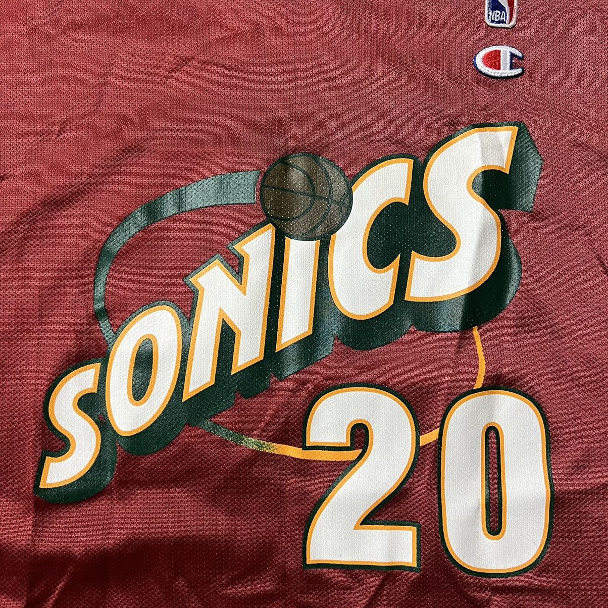 Champion × NBA × Vintage Vintage NBA Gary Payton Seattle SuperSonics Champion Jersey Size US XL / EU 56 / 4 - 5 Thumbnail