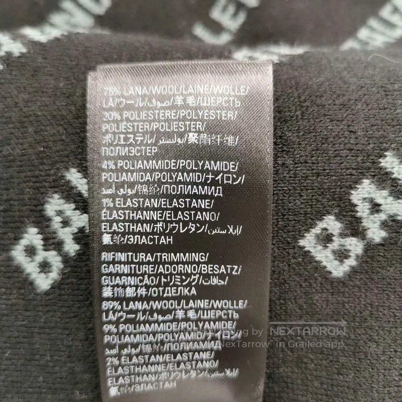Balenciaga Balenciaga Wool Blend Letter Print Crewneck Long. Size US XL / EU 56 / 4 - 6 Thumbnail