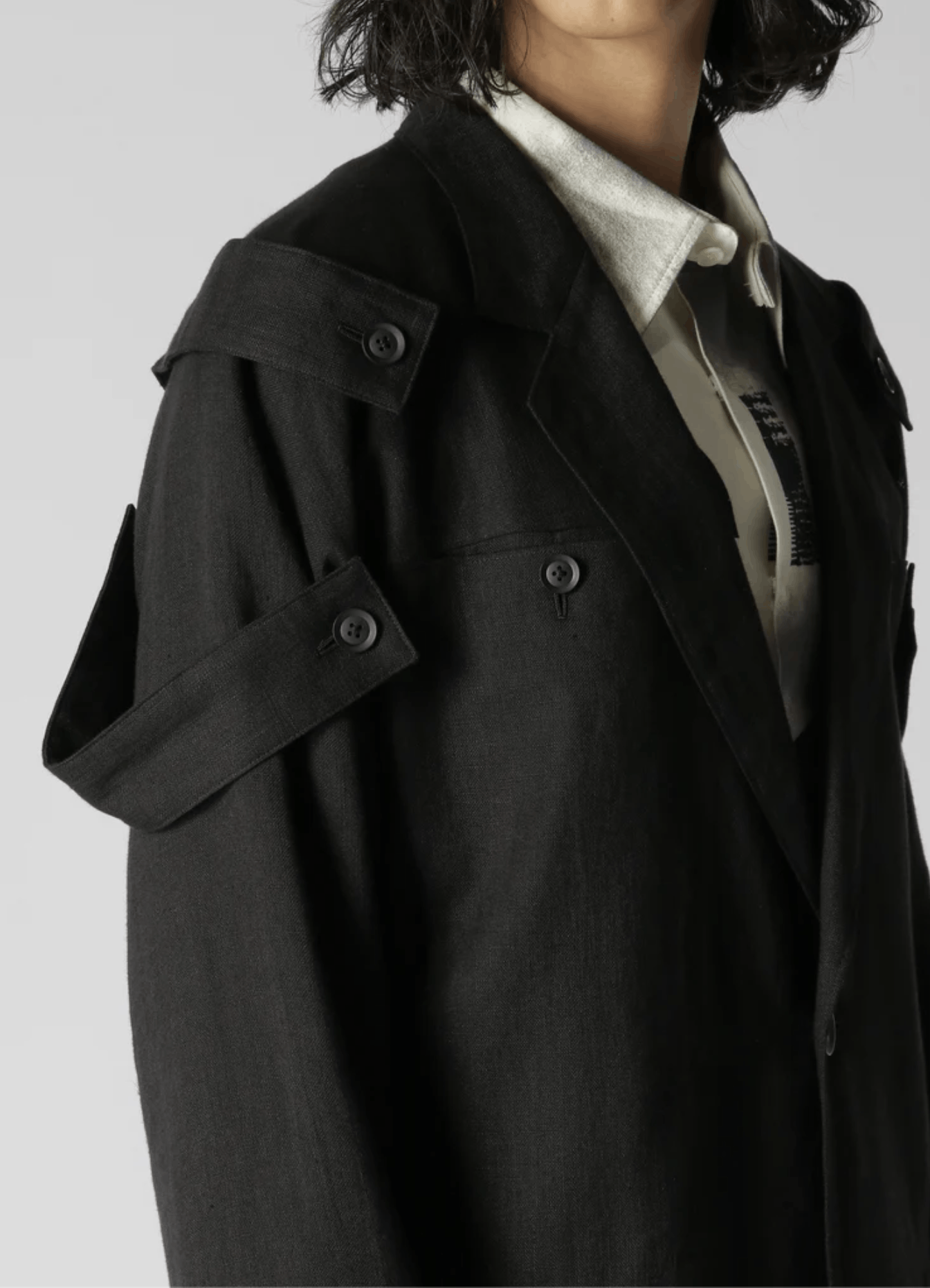 Yohji Yamamoto Yohji Yamamoto Homme Single Button Shoulder Epaulet Jacket Size US M / EU 48-50 / 2 - 15 Thumbnail