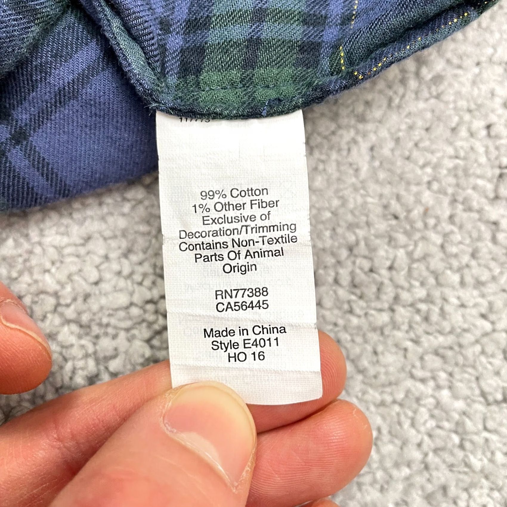 J.Crew J.Crew Flannel Tunic Shirt Womens XXS Blue Green Plaid Cotton Casual Popover Top Size XXS / US 00 / IT 34 - 4 Thumbnail