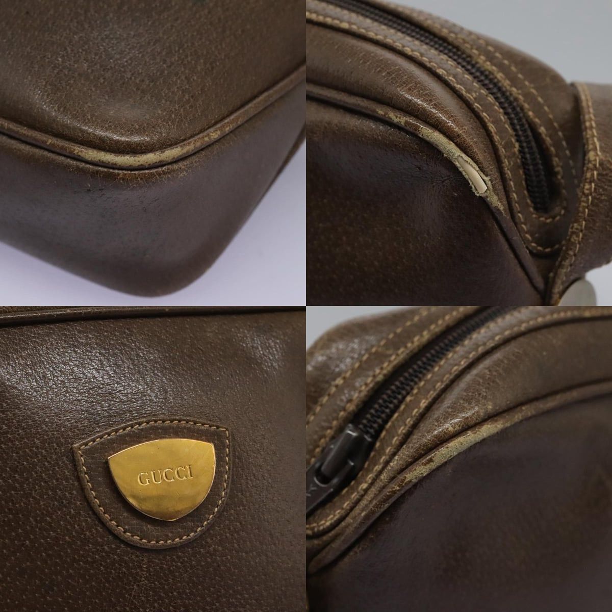 Gucci GUCCI Shoulder Bag Leather Brown Gold 001 261 001 261 Size ONE SIZE - 11 Thumbnail