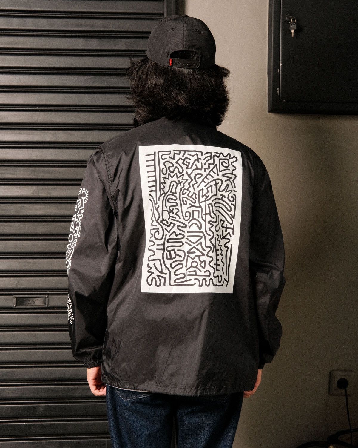 Keith Haring × Ships Jet Blue Keith Haring X Ships Jet Blue Coach Jacket Size US M / EU 48-50 / 2 - 7 Thumbnail