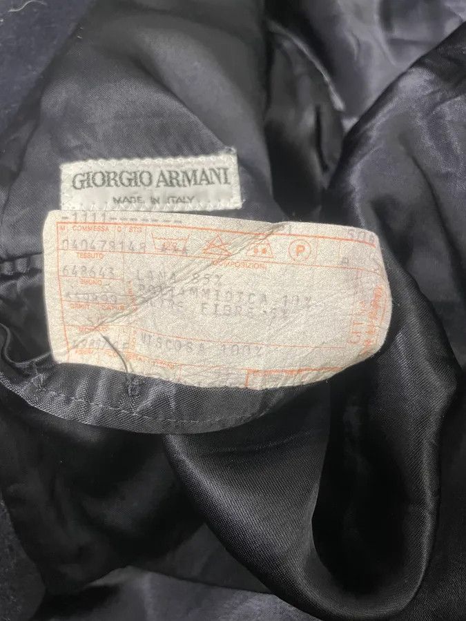 Giorgio Armani 1990s Giorgio Armani Navy Wool Trench Coat Size US M / EU 48-50 / 2 - 10 Thumbnail