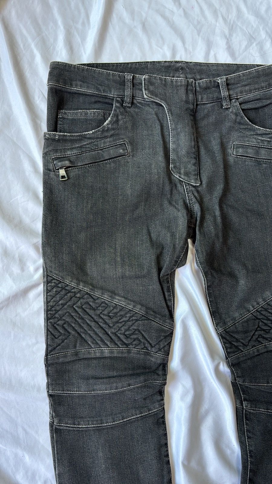 Balmain Balmain Quilting Biker Jean Size US 31 - 3 Thumbnail