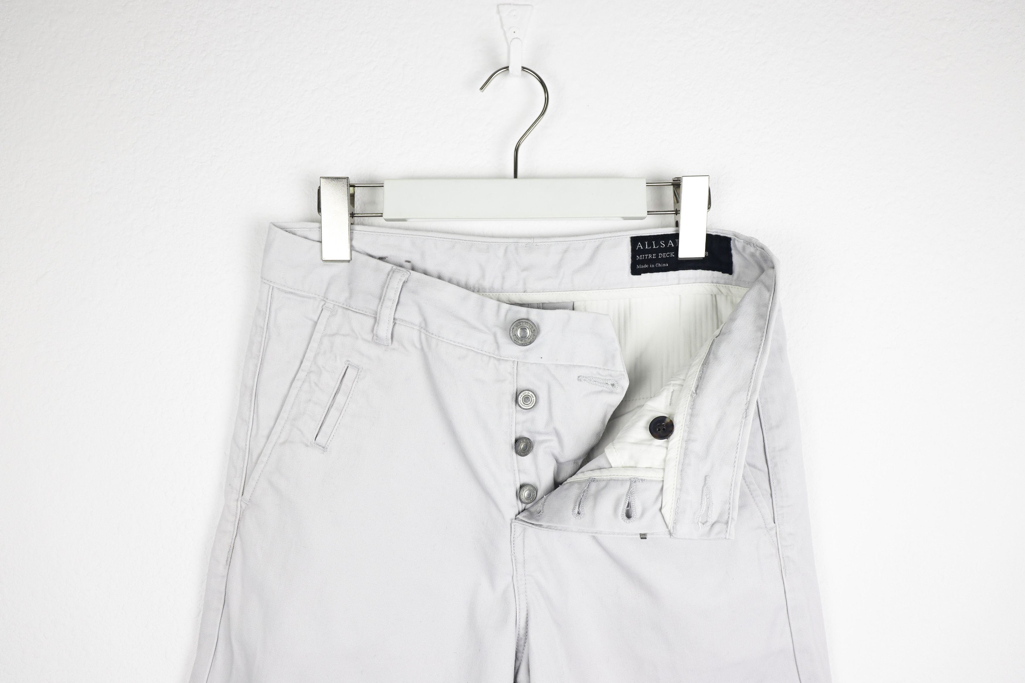 Allsaints All Saints Gray Mitre Deck Chino Shorts Size US 28 / EU 44 - 4 Thumbnail