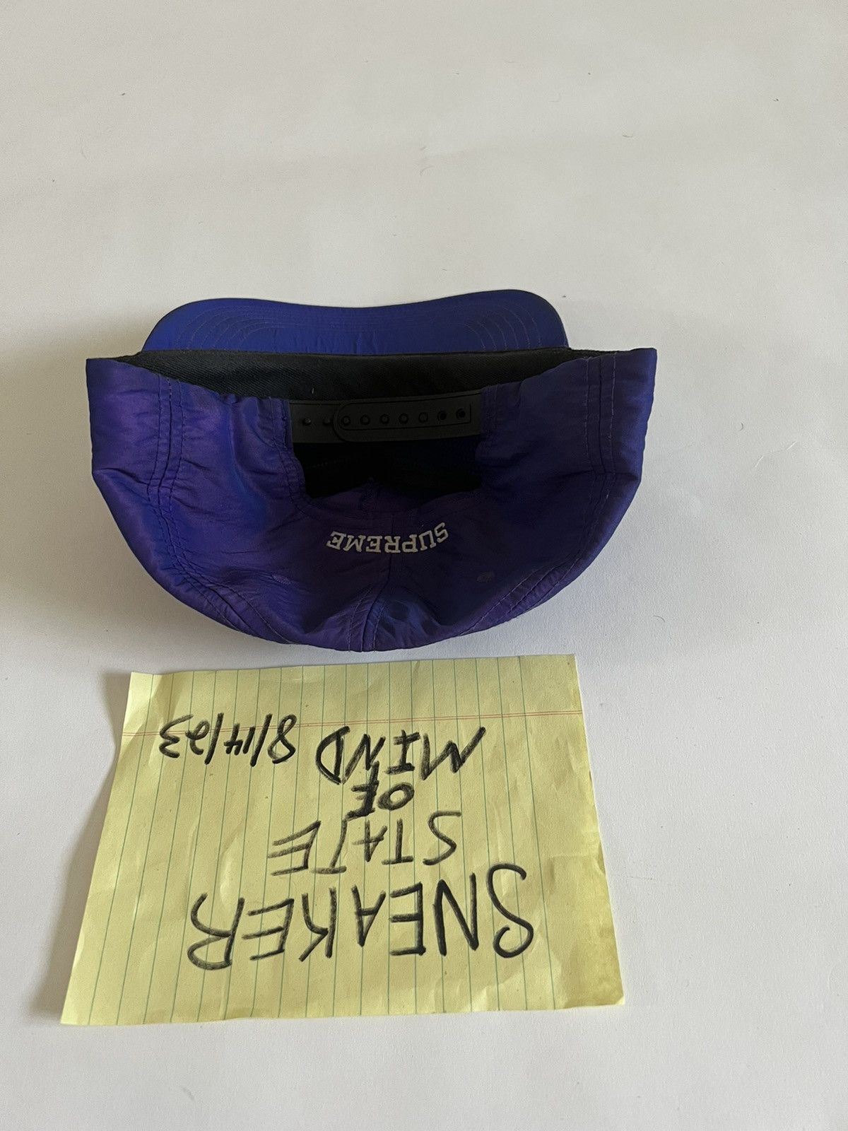 Supreme × Vintage PURPLE Supreme Motion Logo Hat iridescent 5 panel SS16 Size ONE SIZE - 2 Thumbnail