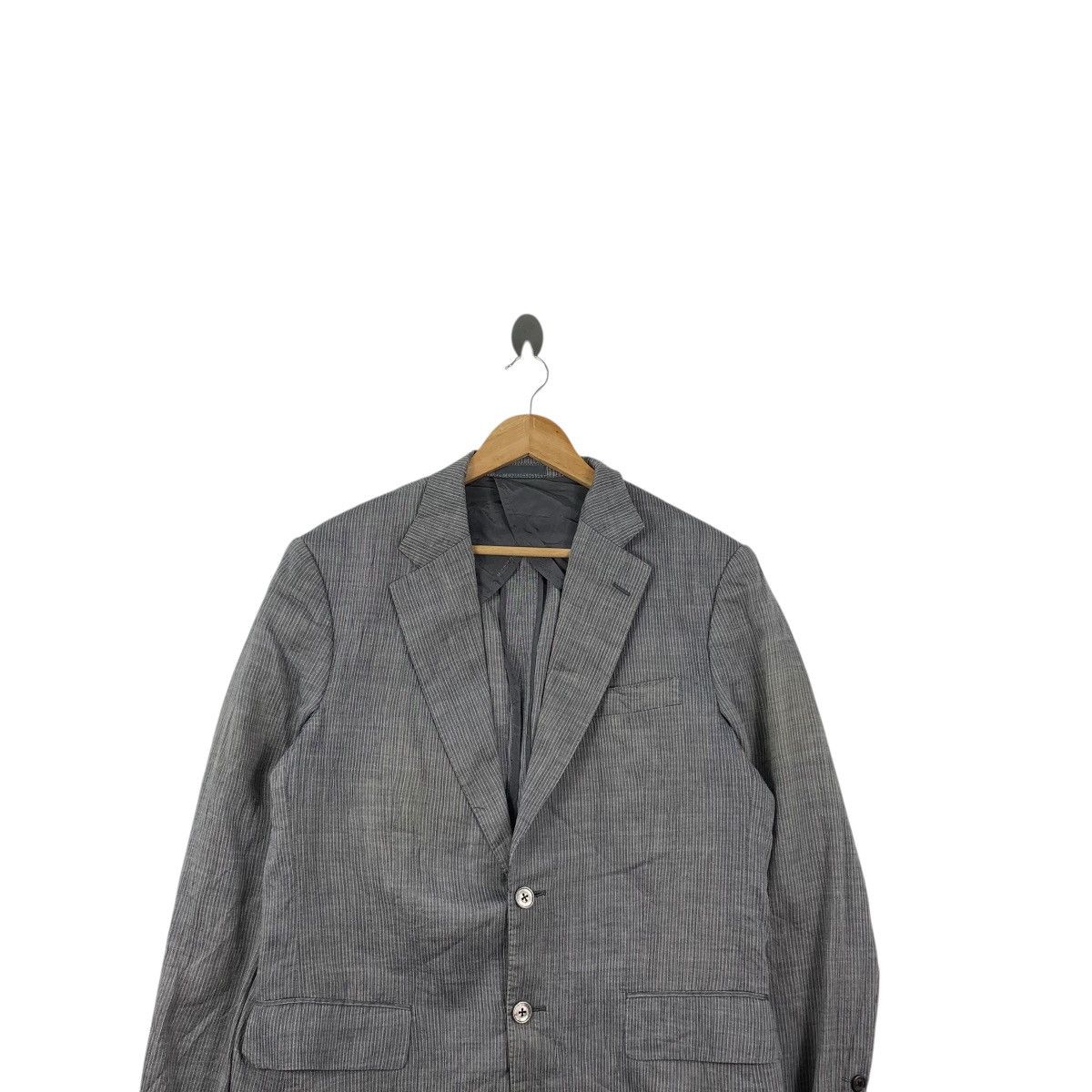 Burberry Vintage BURBERRY LONDON Striped 2 Button Blazer Coat Jacket Size US M / EU 48-50 / 2 - 2 Thumbnail
