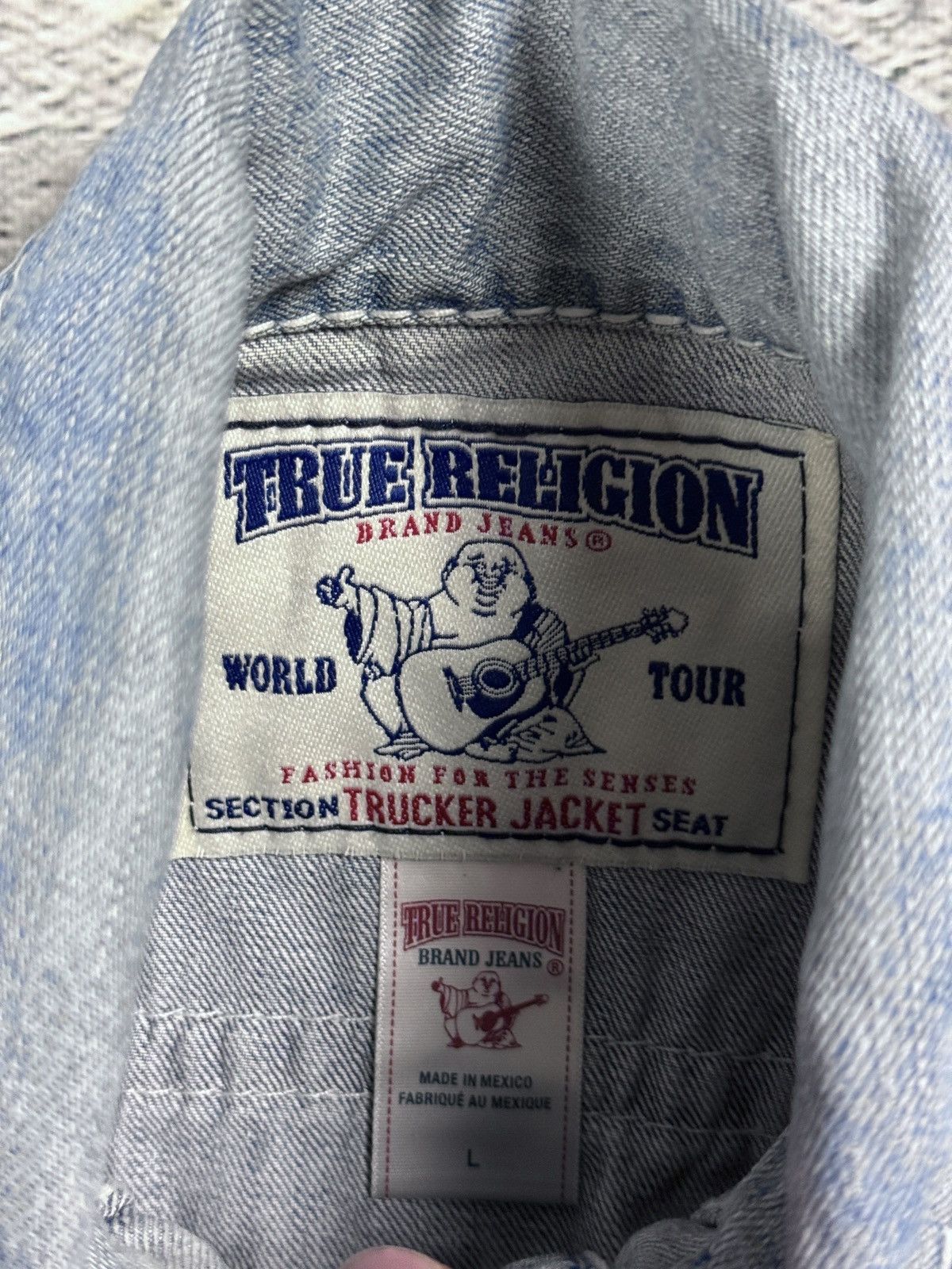 True Religion True Religion denim jacket trucker washed White stitching Size US L / EU 52-54 / 3 - 2 Thumbnail