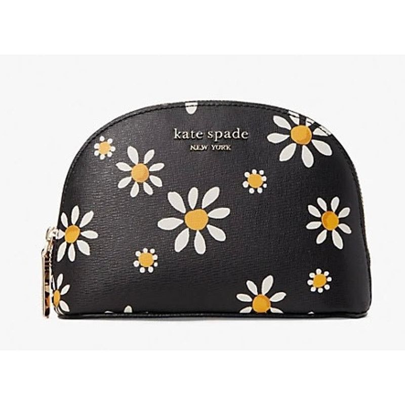 Kate Spade spencer daisy dots small dome cosmetic case