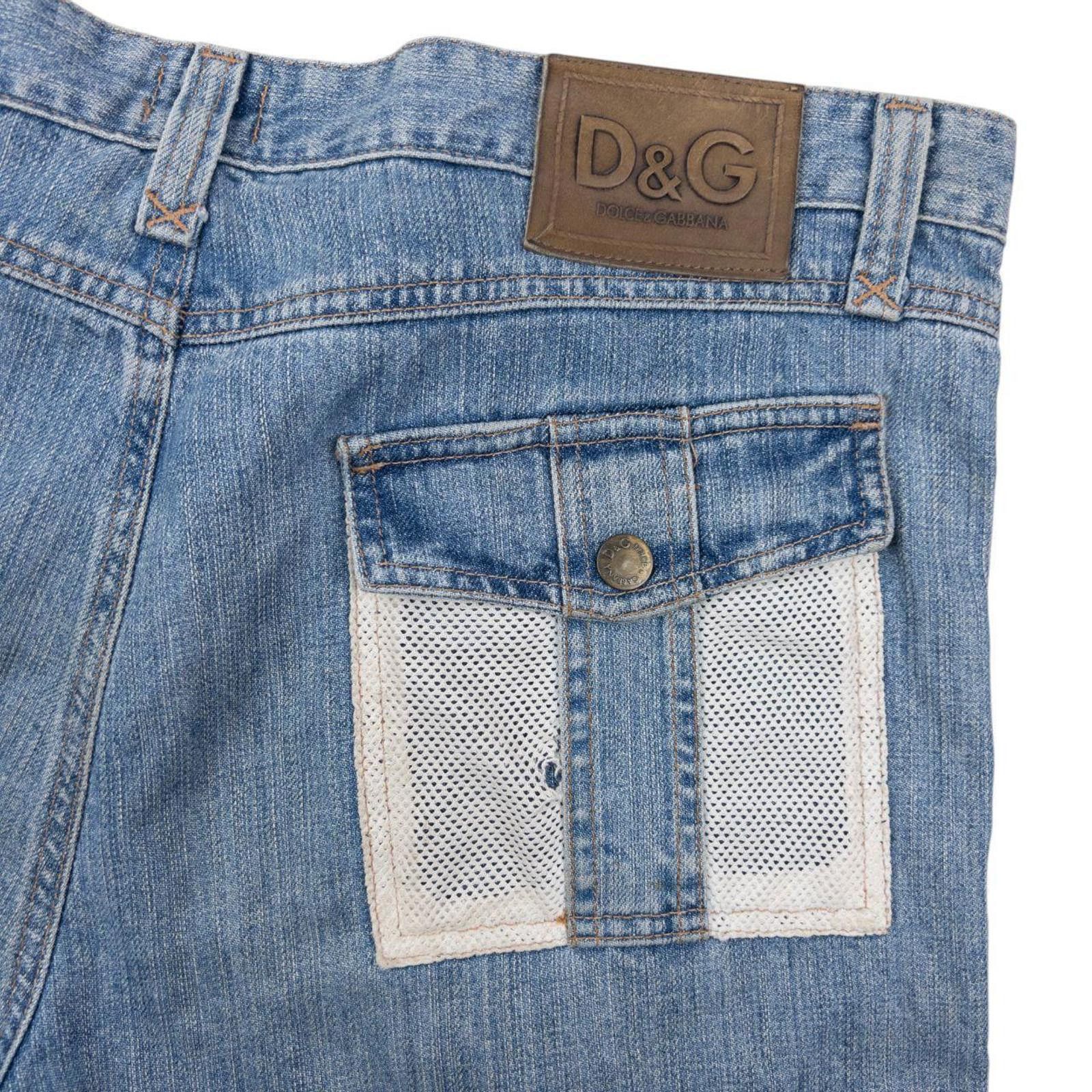 Dolce & Gabbana Vintage 2000s Dolce & Gabbana Mesh Cargo Denim Jeans W38 Size US 38 / EU 54 - 7 Thumbnail