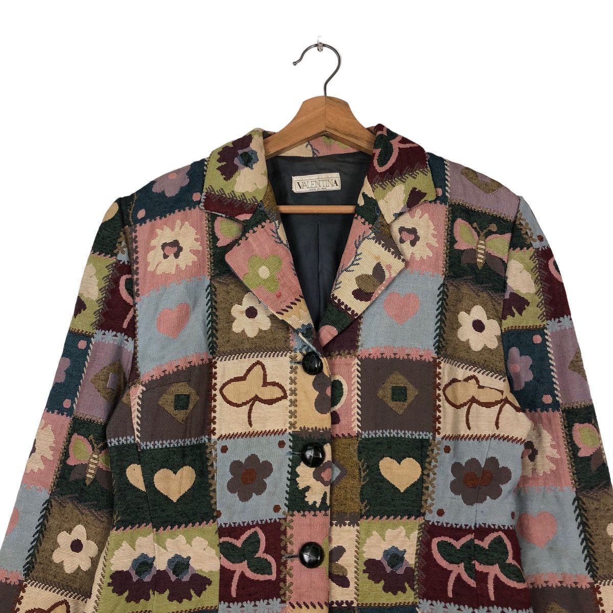 Designer 📌VINTAGE PATCHWORK DESIGN ART VALENTINA ITALY Size US S / EU 44-46 / 1 - 5 Thumbnail
