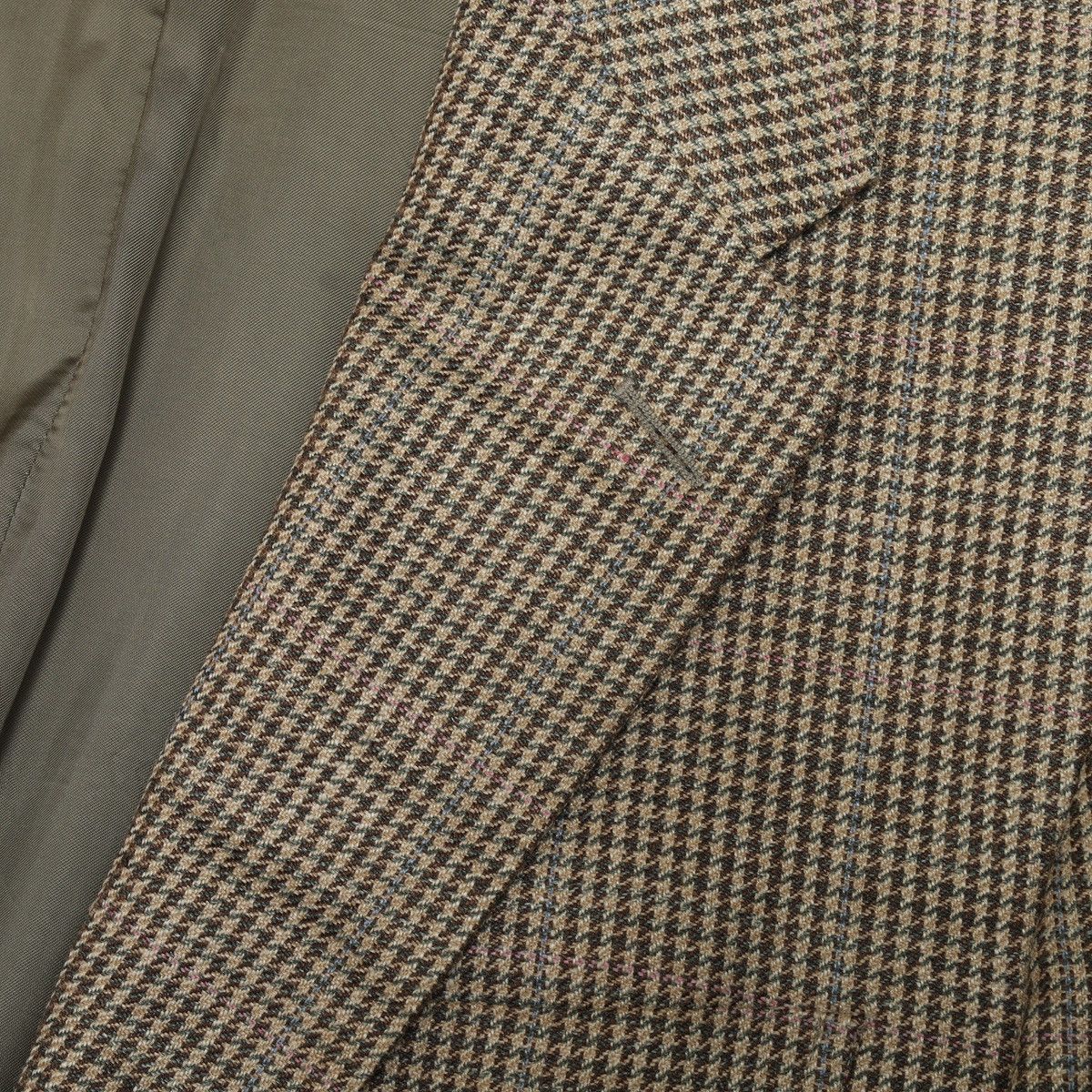 Polo Ralph Lauren Polo Ralph Lauren Vintage Houndstooth Blazer Silk Flax Wool Size 42R - 9 Thumbnail