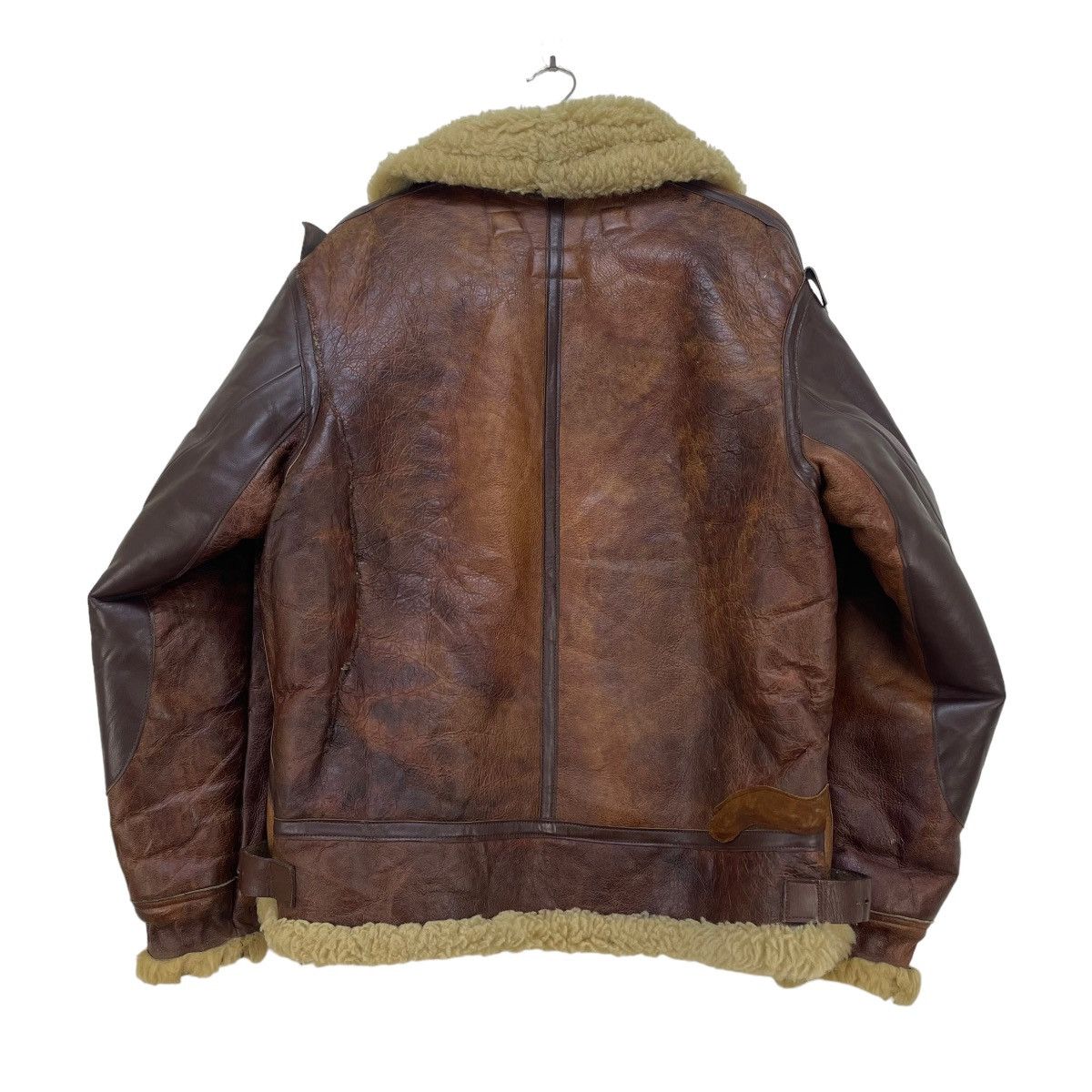 Genuine Leather 🔥Vtg JA Dubow Mfg Type B3 Shearling Leather Jacket Size US S / EU 44-46 / 1 - 2 Thumbnail