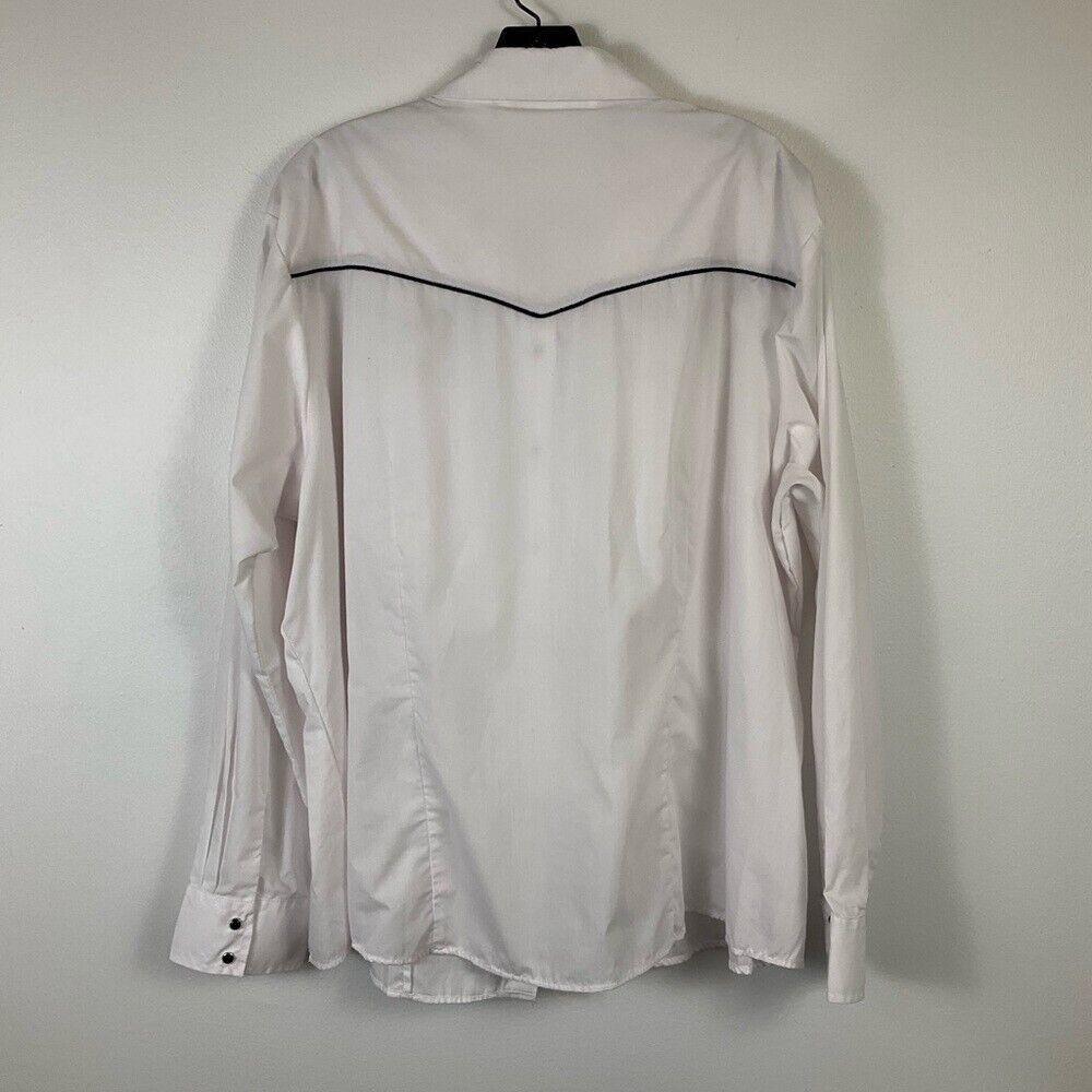 Western Rise CUMBERLAND OUTFITTERS White Western Yoke Rodeo Black Pearl Size US XXL / EU 58 / 5 - 3 Thumbnail