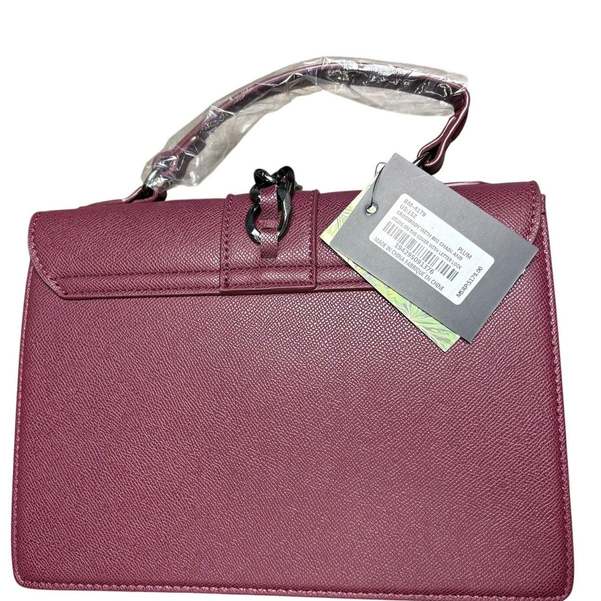 Badgley Mischka NWT Stunning Badgley Mischka Plum Vegan Leather Handbag Size ONE SIZE - 2 Thumbnail